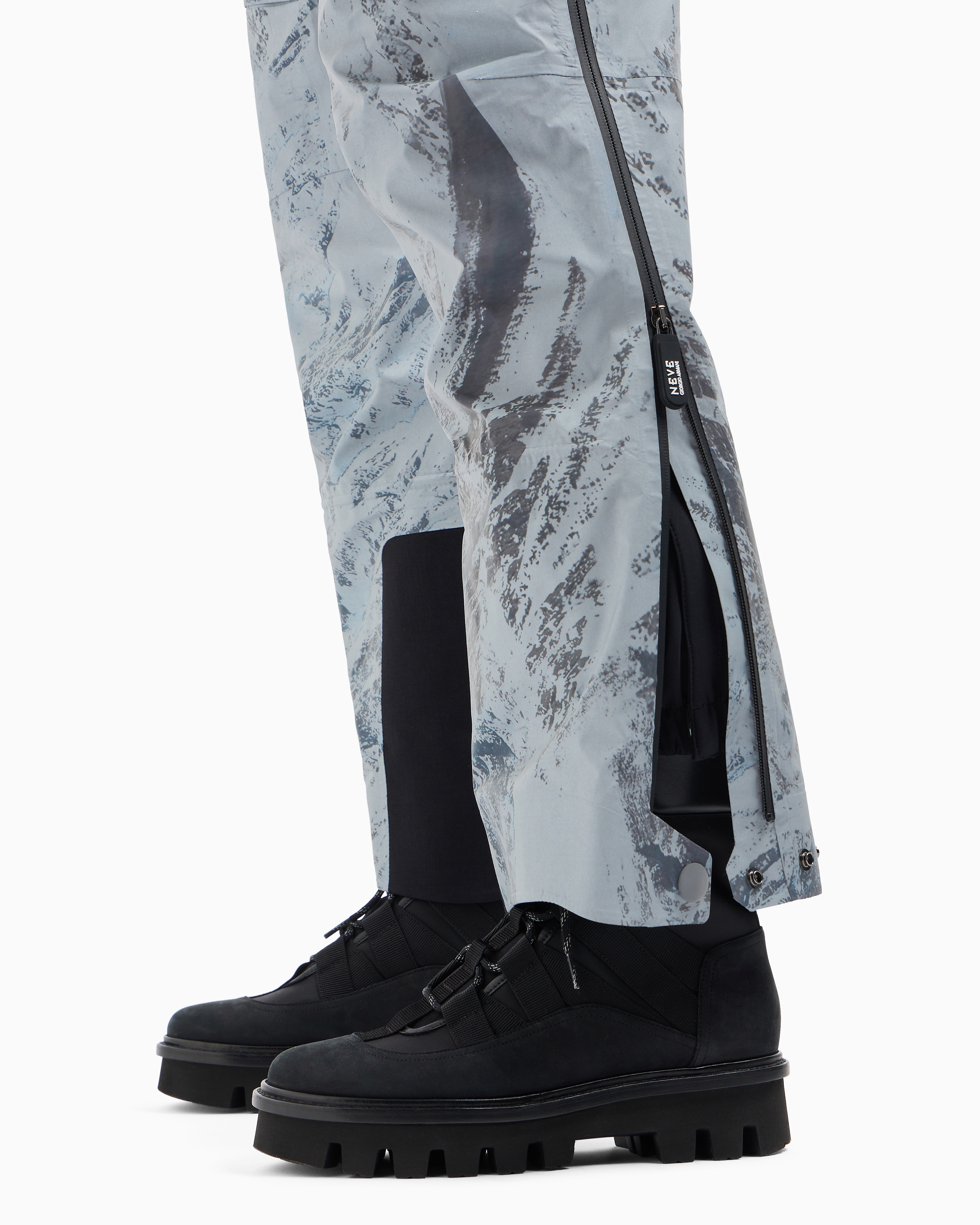 Shop Giorgio Armani Neve Ski Trousers In Printed Reflex Fabric In Patterned