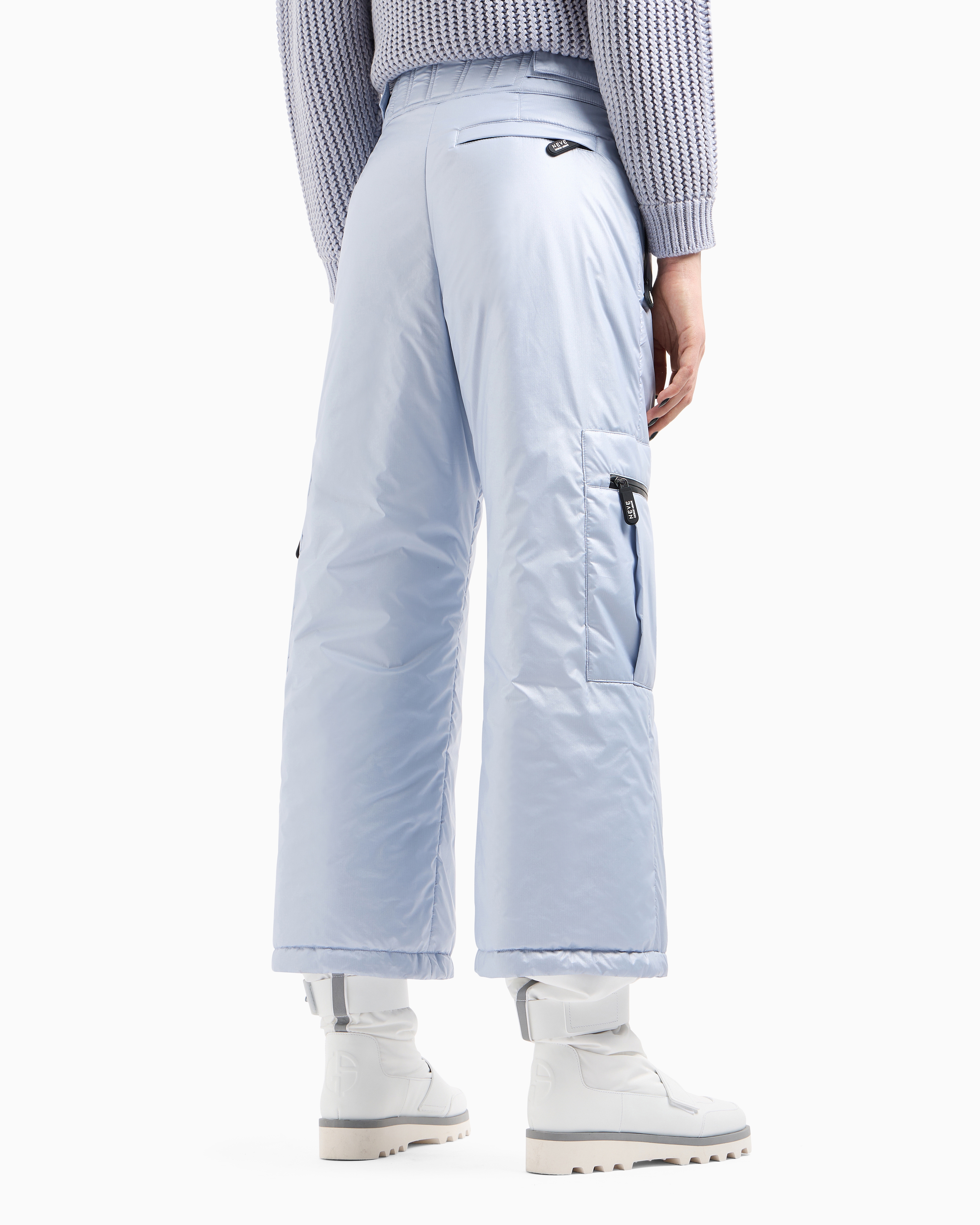 GIORGIO ARMANI GIORGIO ARMANI NEVE PADDED TROUSERS IN PEARLESCENT FABRIC 