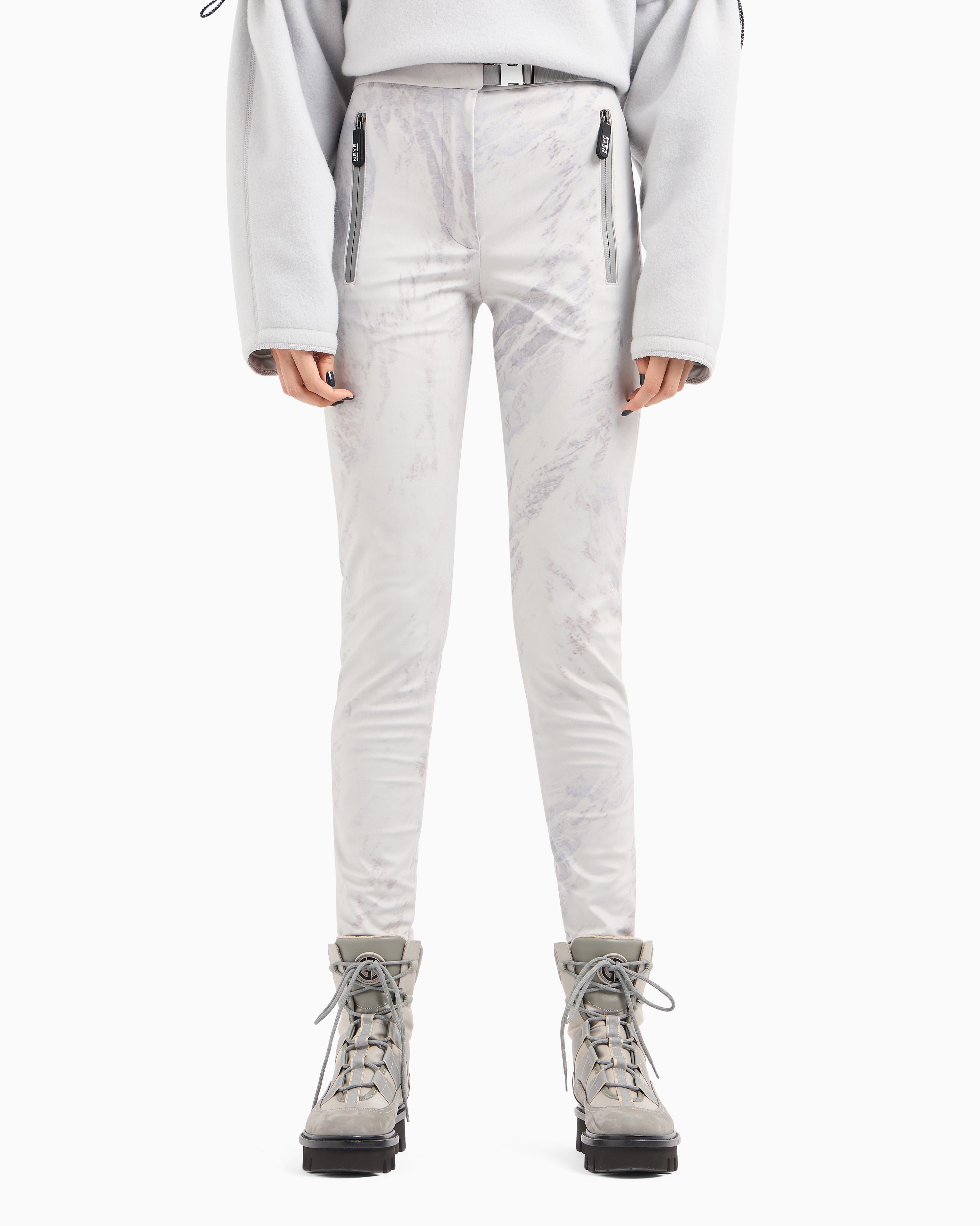 Giorgio Armani Neve Ski Leggings In Printed Reflex Technical Jersey In Patterned