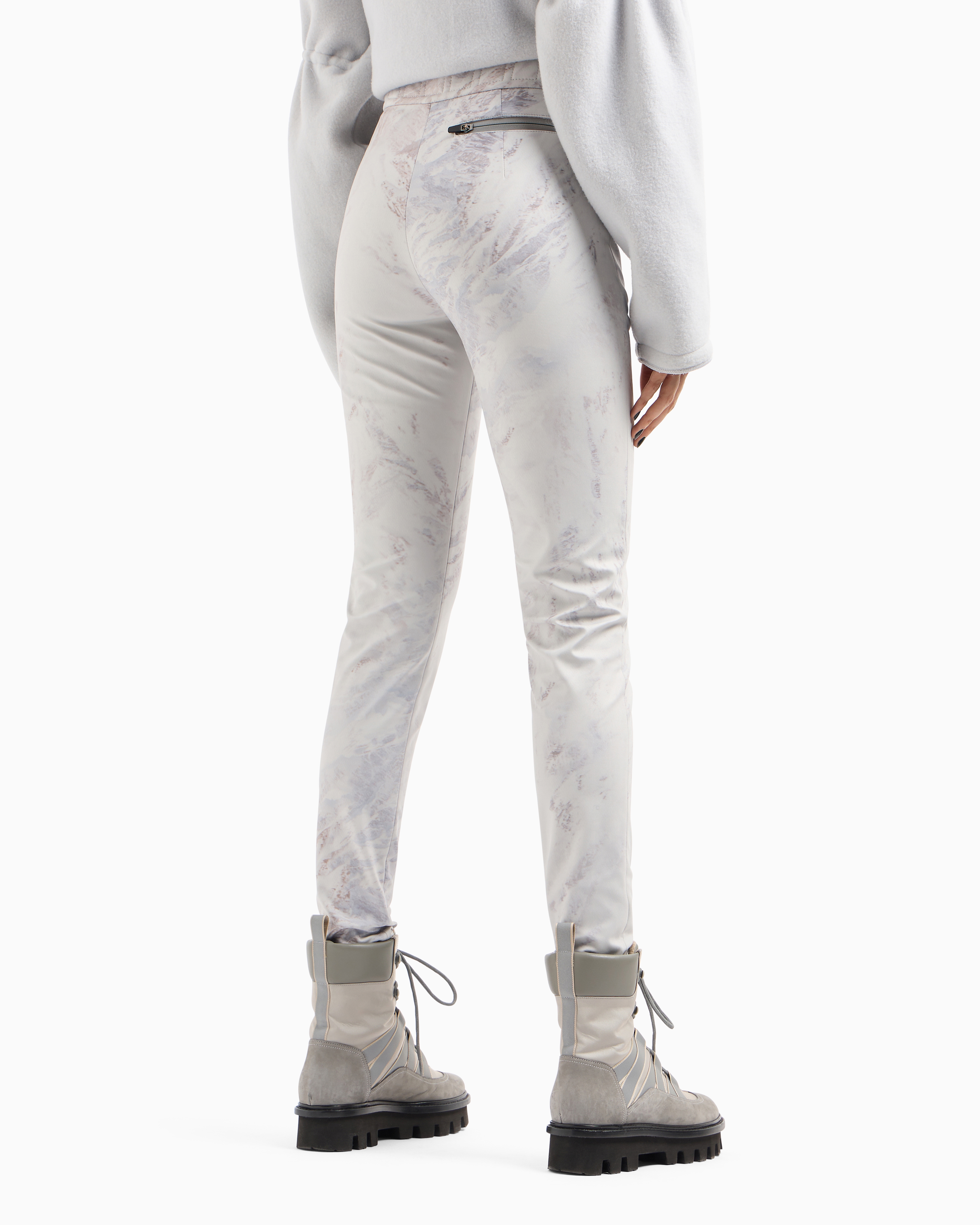 Giorgio Armani Neve Ski Leggings In Printed Reflex Technical Jersey In Patterned
