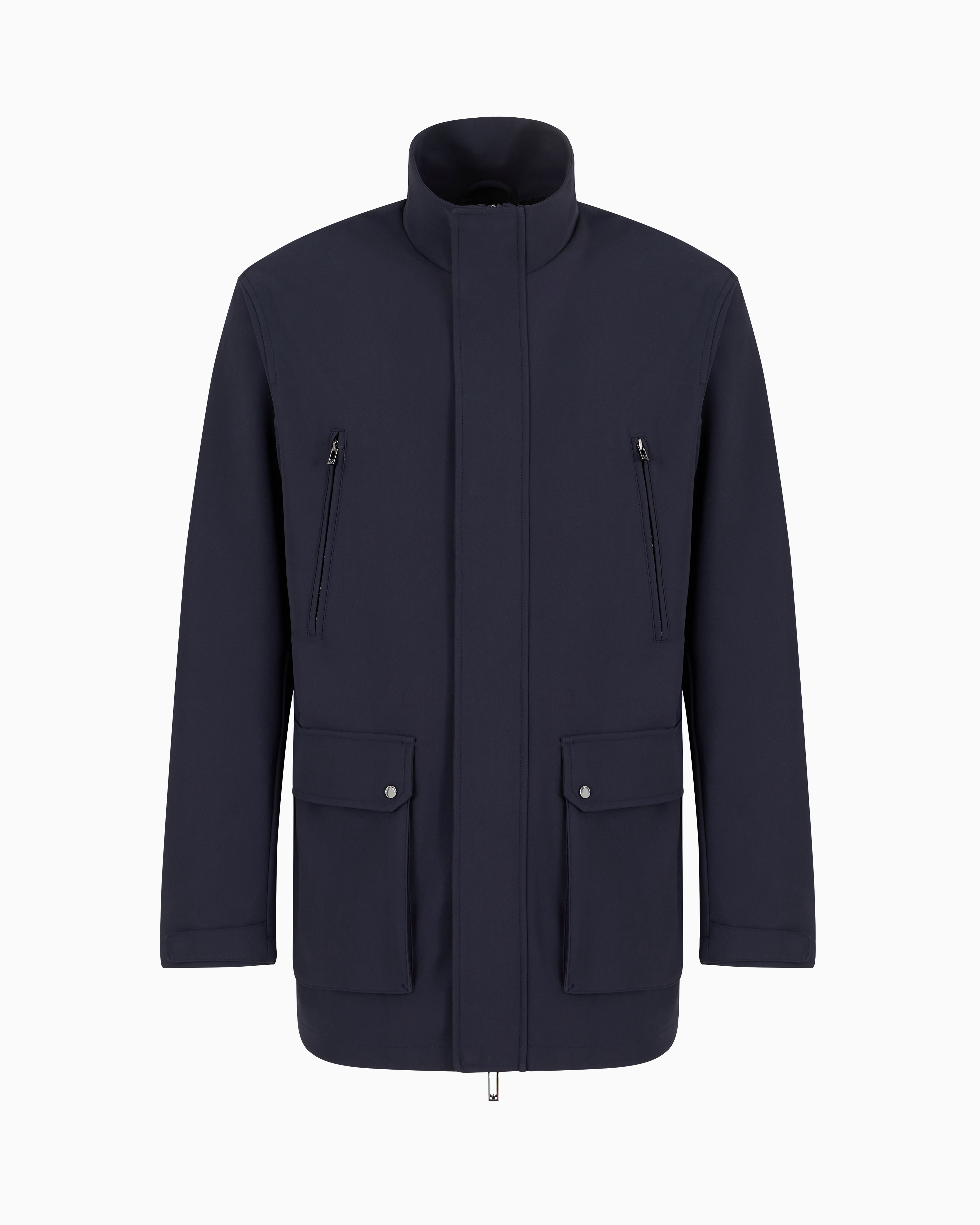 Emporio Armani Men's Patch-pocket Caban Jacket In Navy Blue