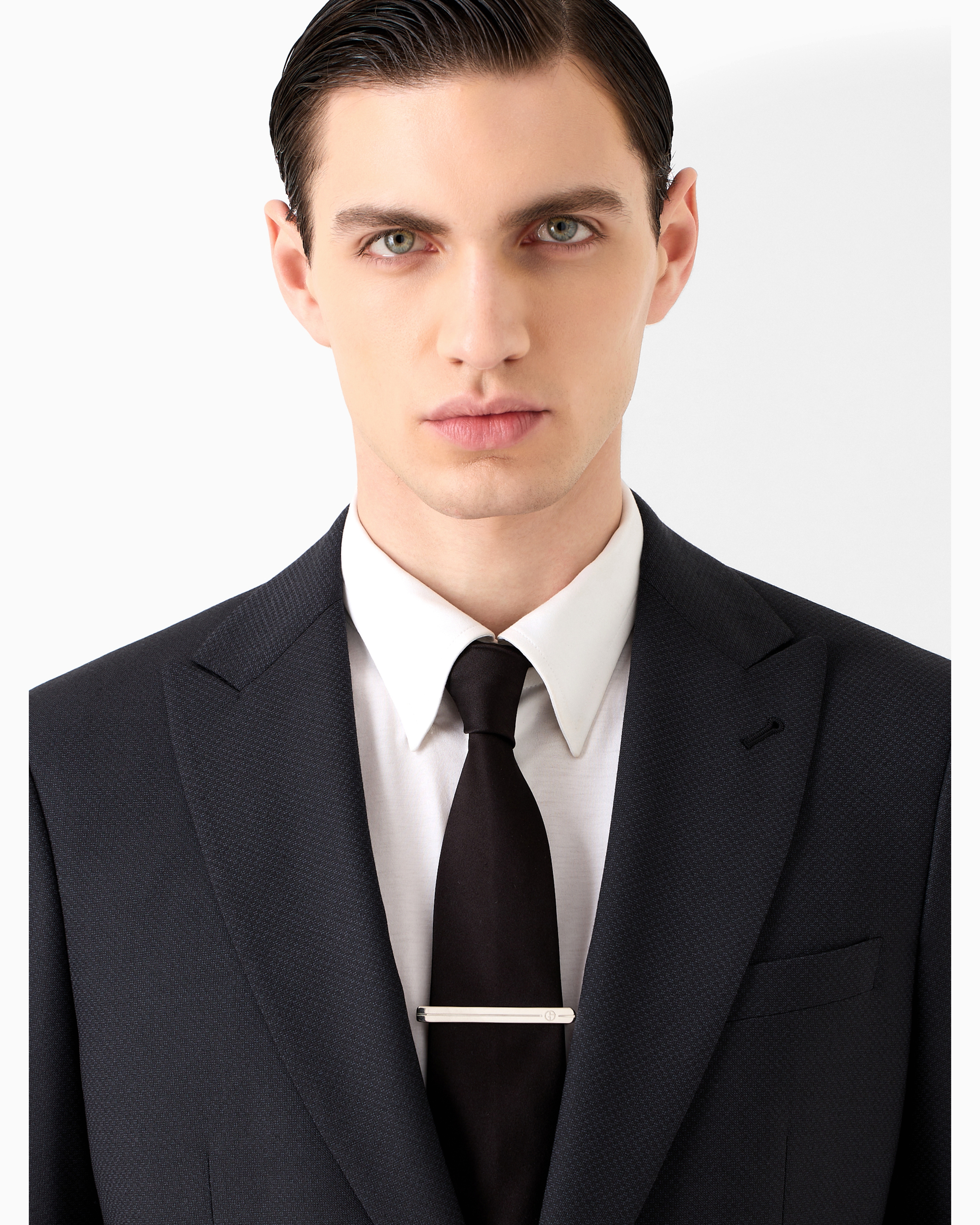 GIORGIO ARMANI SILVER TIE BAR