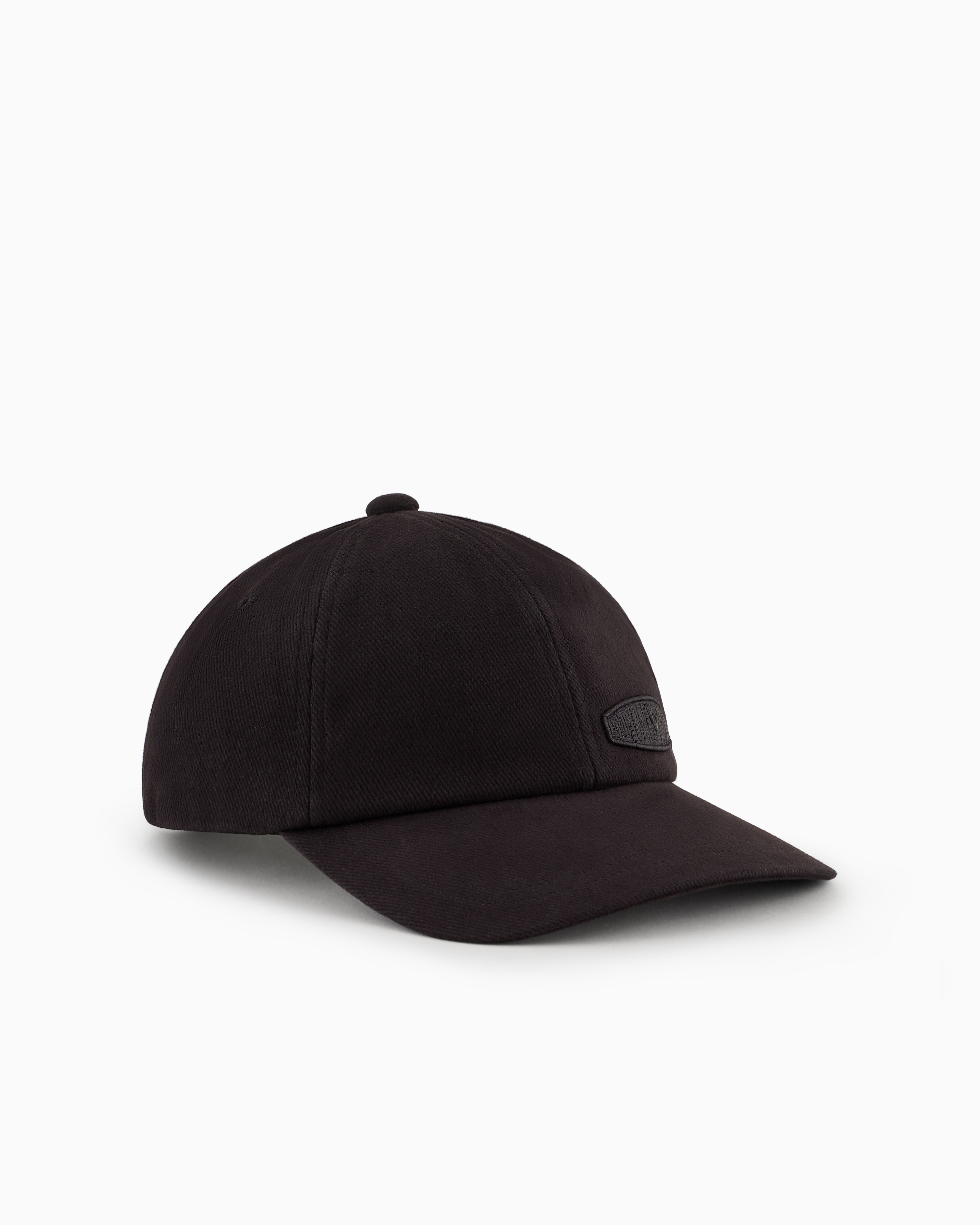 Emporio Armani Official Store Cotton Baseball Cap With Embroidered Logo In Black