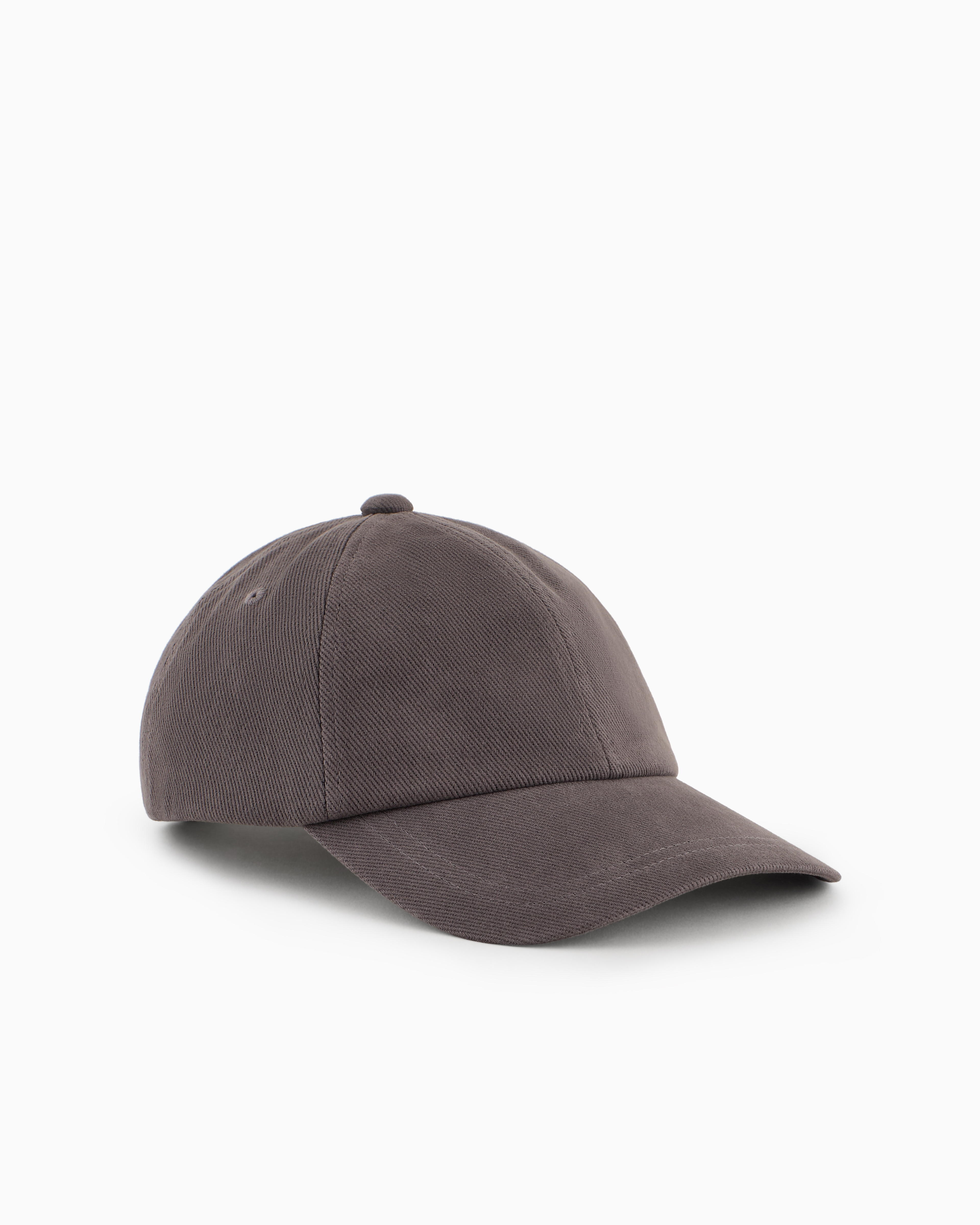 Emporio Armani Cotton Baseball Cap With Embroidered Logo In Brown