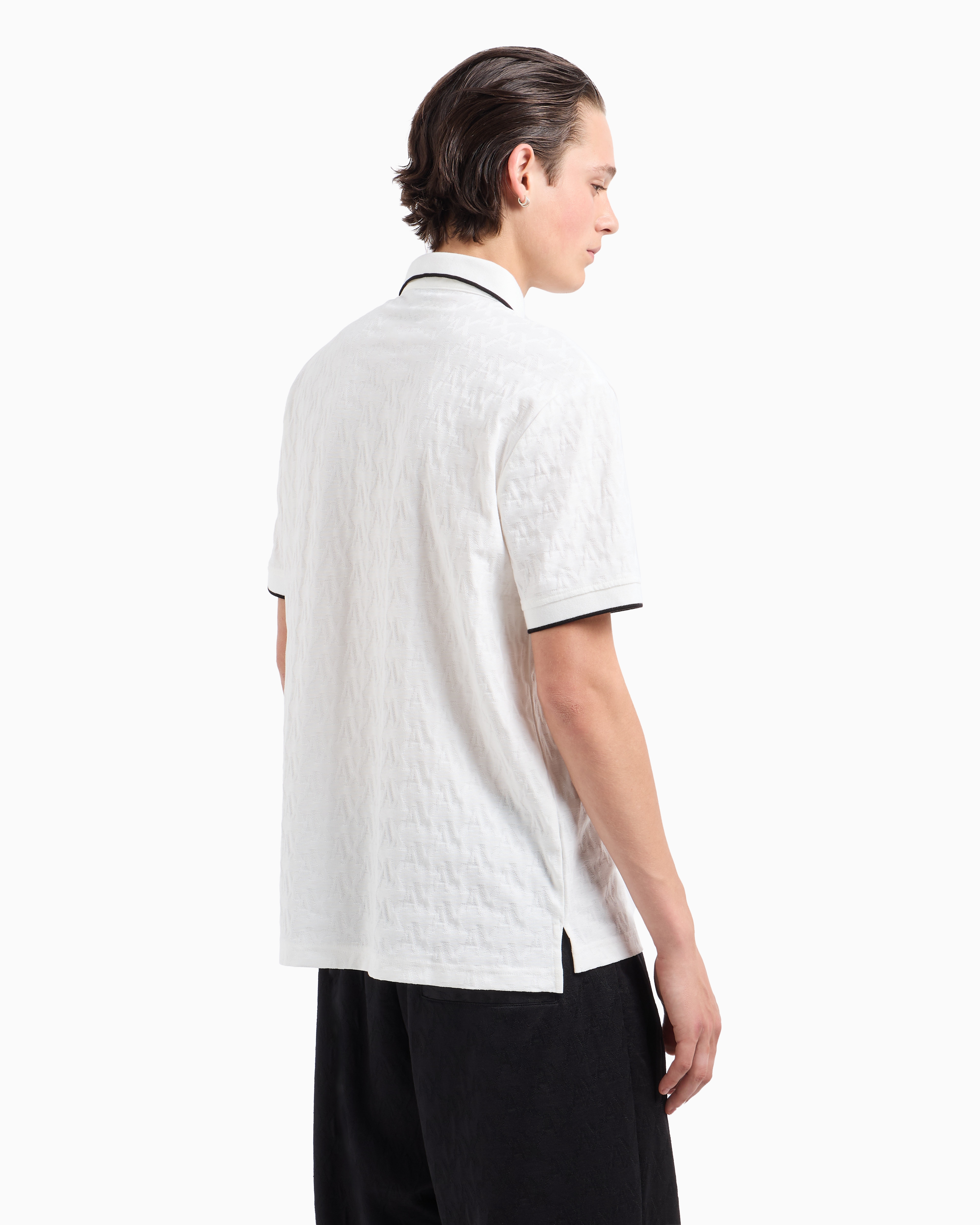 Shop Armani Exchange Asv Mercerized Cotton Regular Fit Polo In White