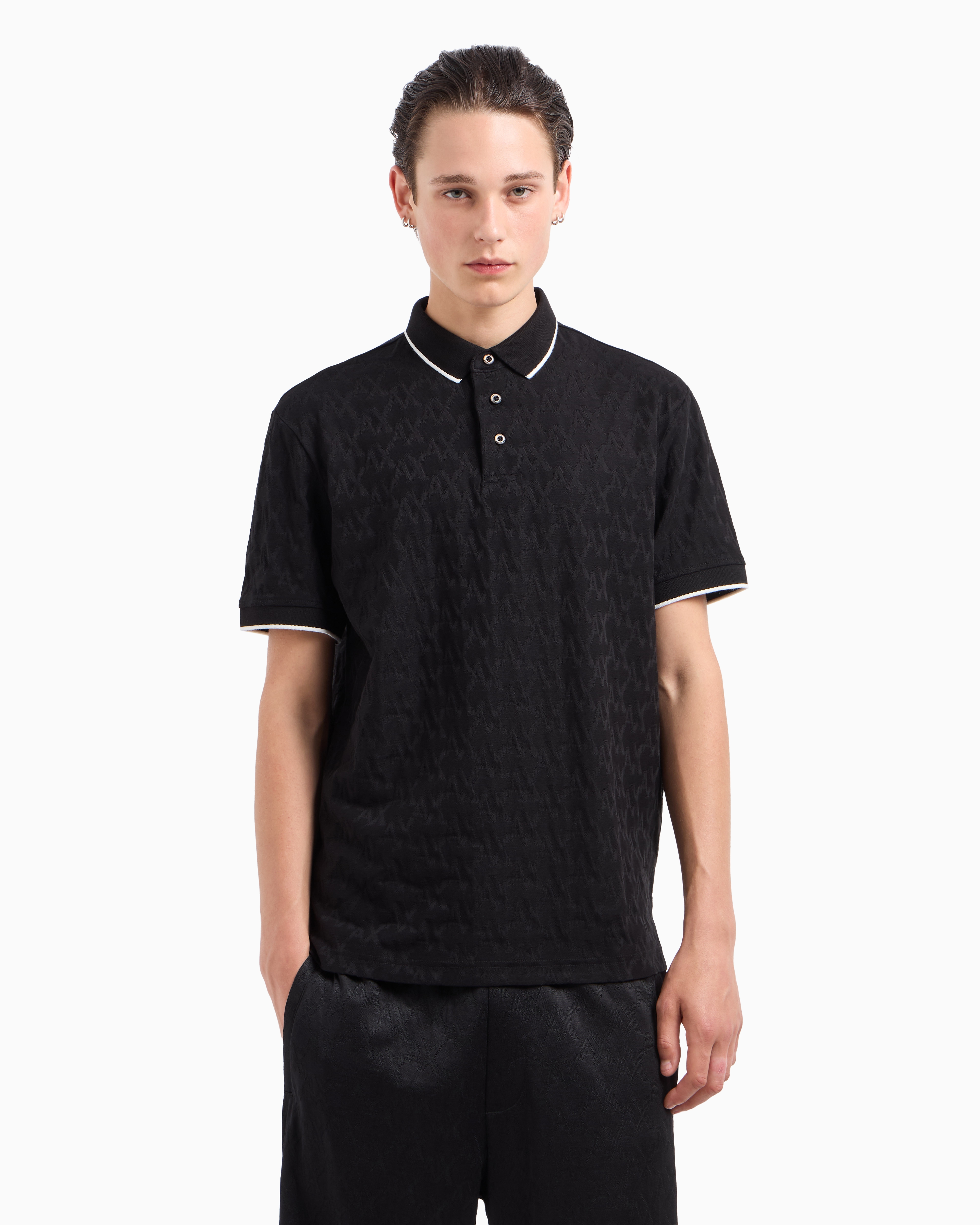 ARMANI EXCHANGE ASV MERCERIZED COTTON REGULAR FIT POLO 