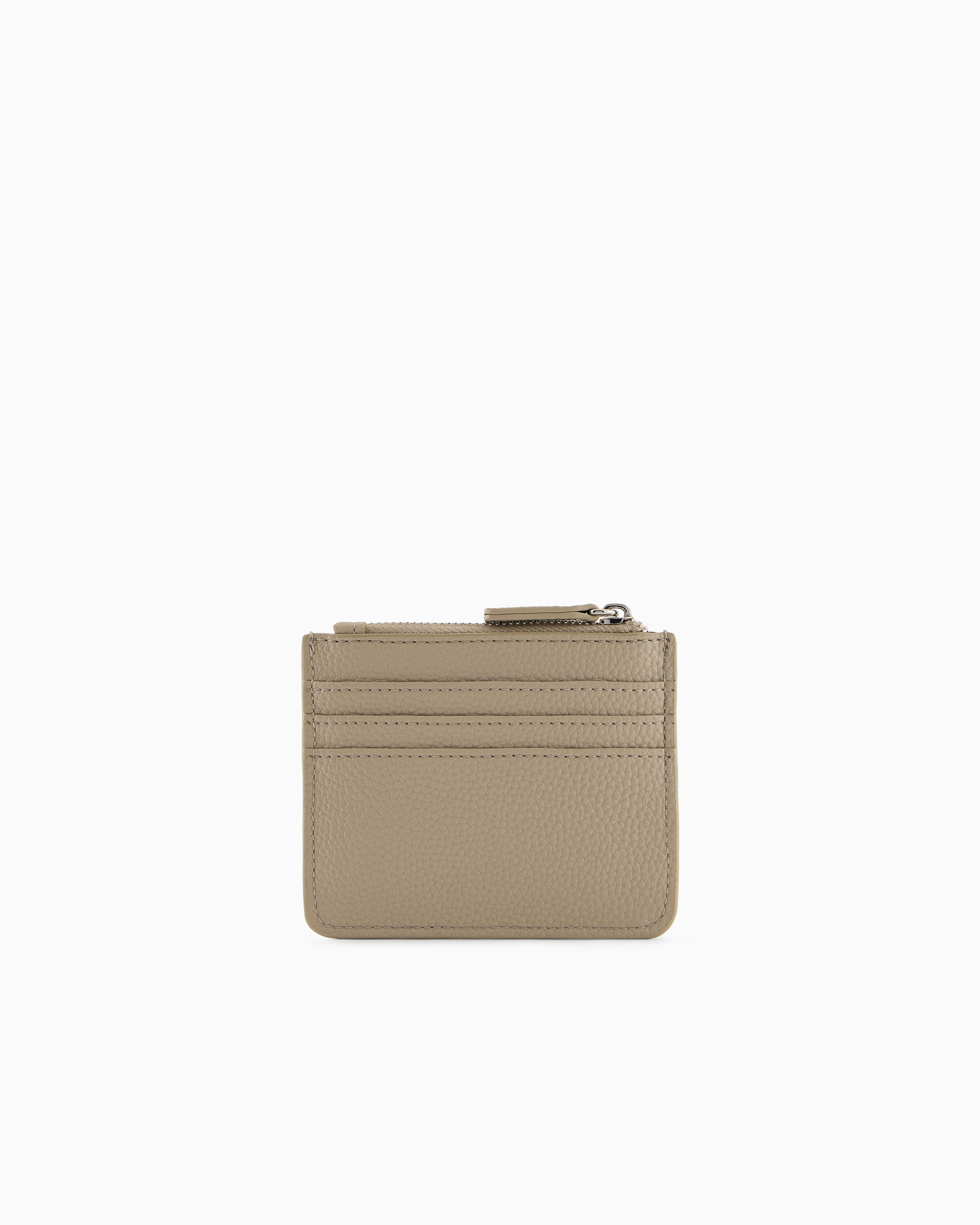 Card holder with zipped pocket
