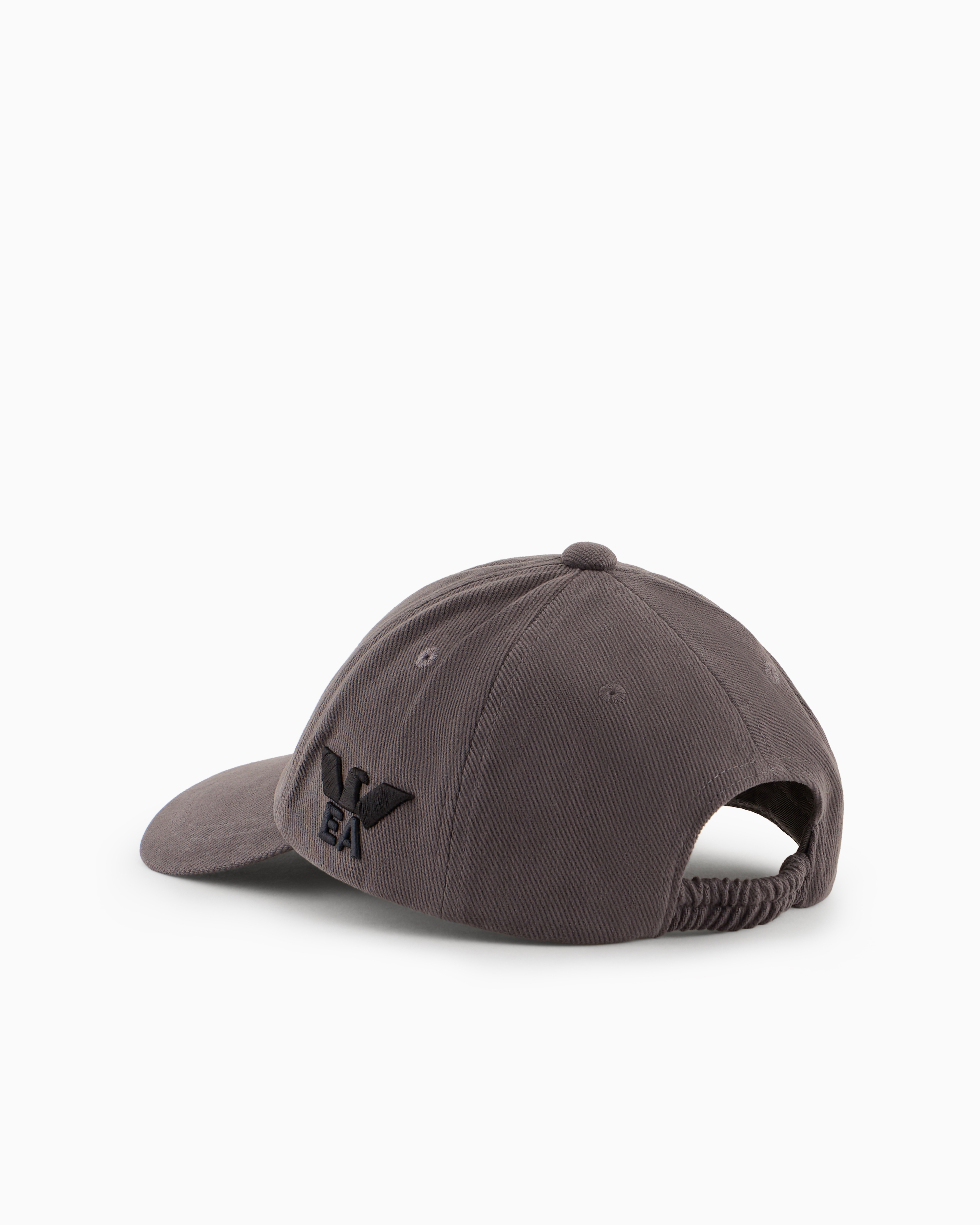 Shop Emporio Armani Cotton Baseball Cap With Embroidered Logo In Gris