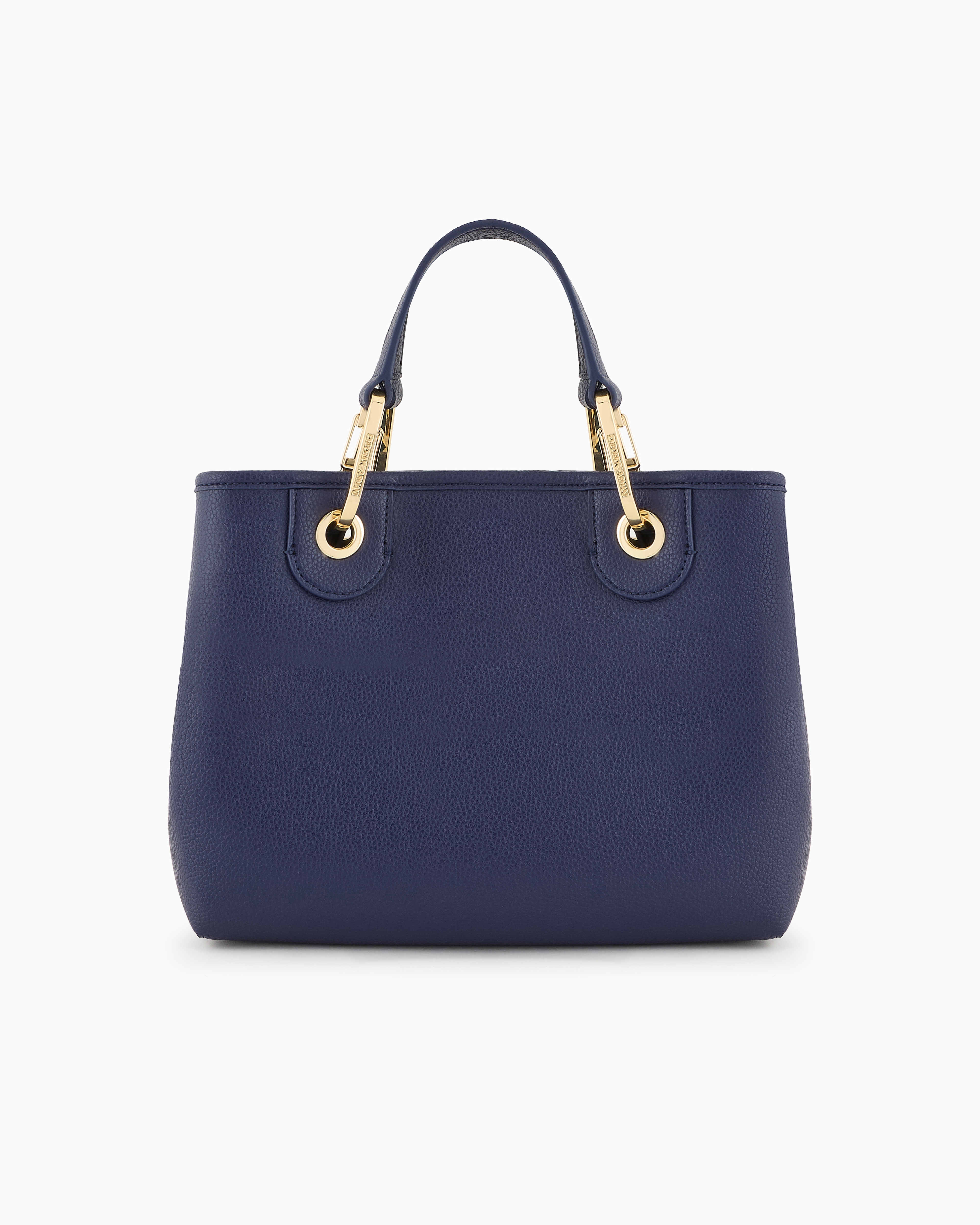 Emporio Armani Official Store Small Myea Shopper Bag With Deer Print In Bleu