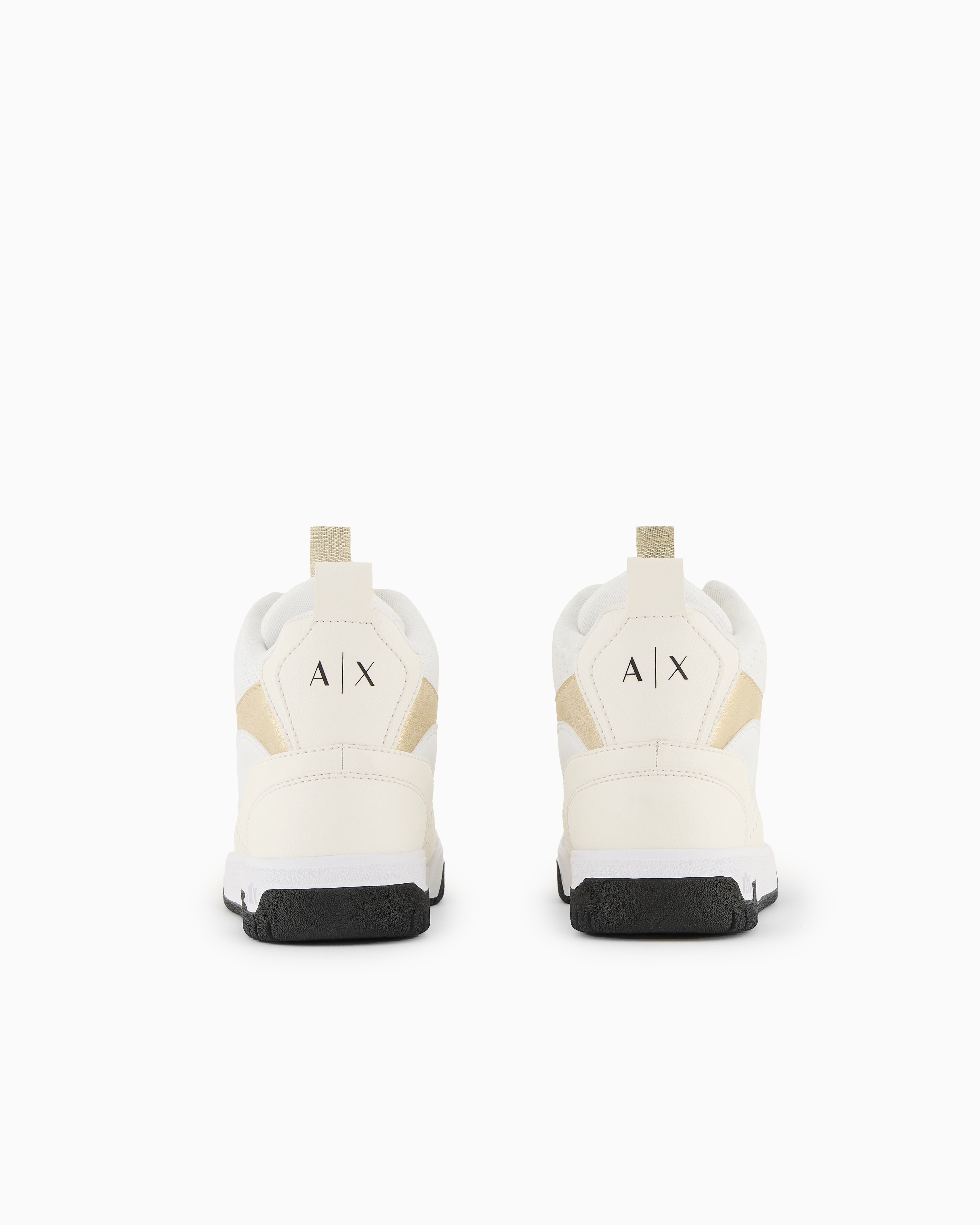 国内で当店のみ Hanqiaoriji - EVA Lace Up Sneakers Shiny Point High-Top Lace-Up Sneakers | Armani Exchange