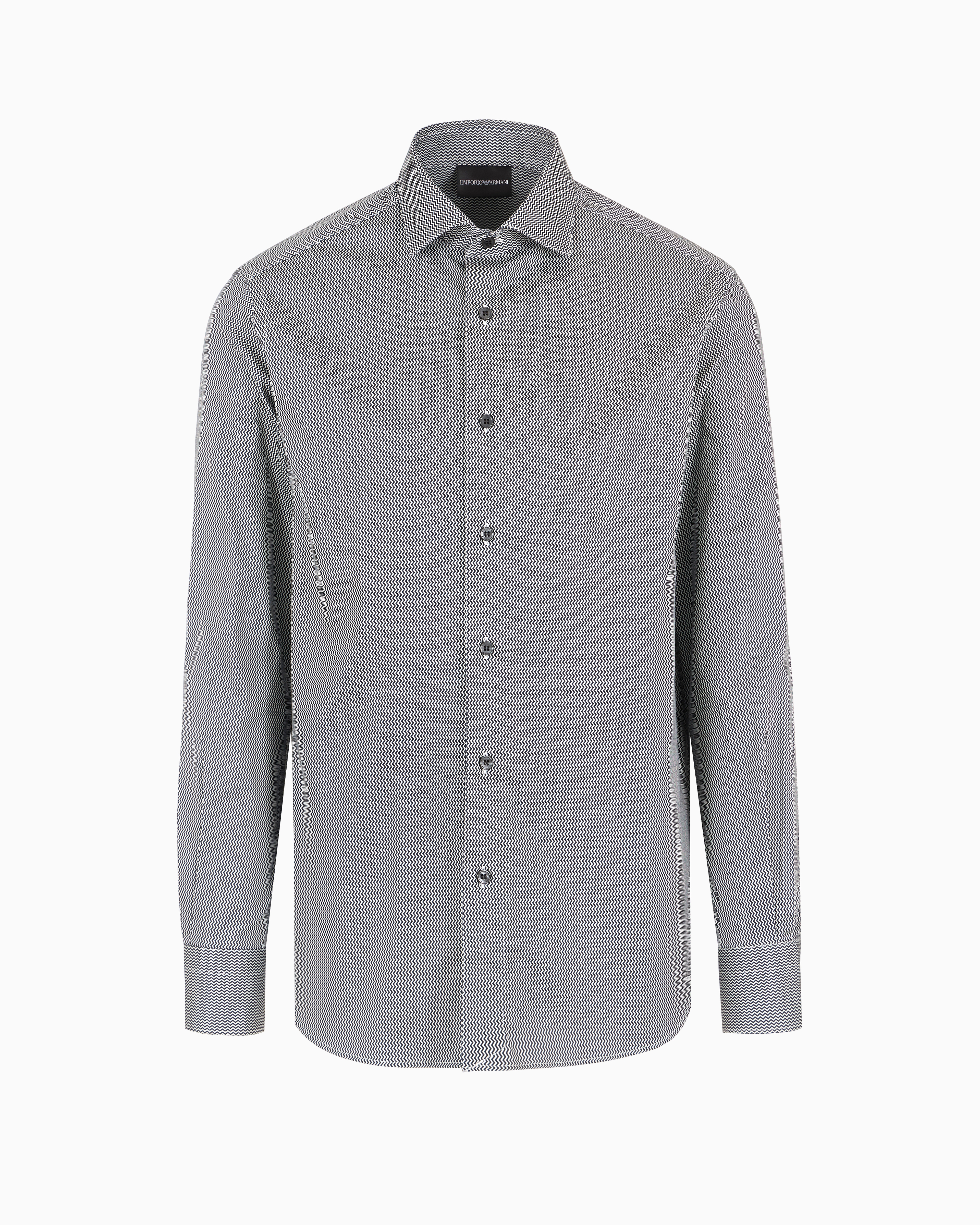 Emporio Armani Official Store Casual Shirts In Navy Blue