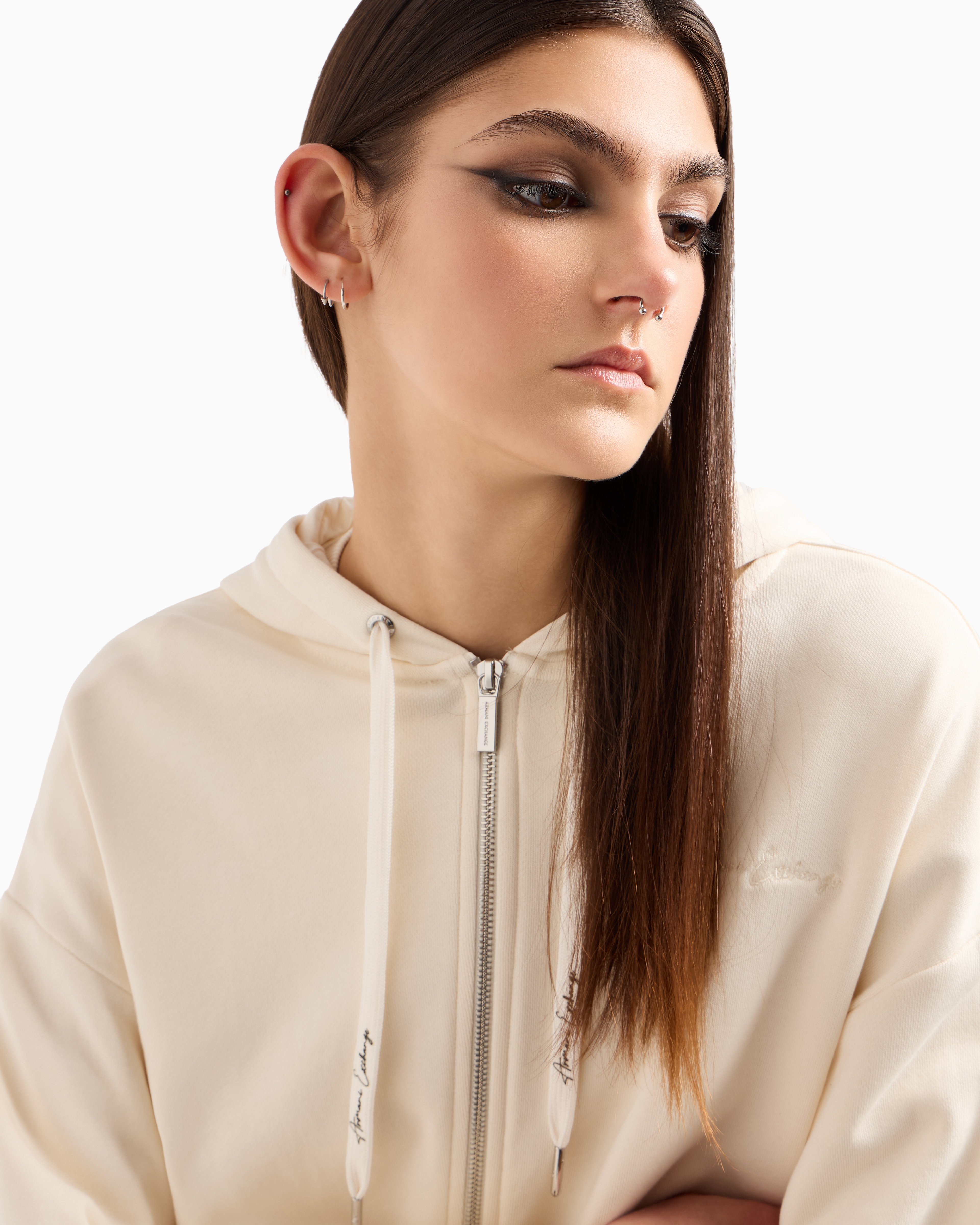 トップス ARMANI EXCHANGE knit hoodie/cardigan undefined