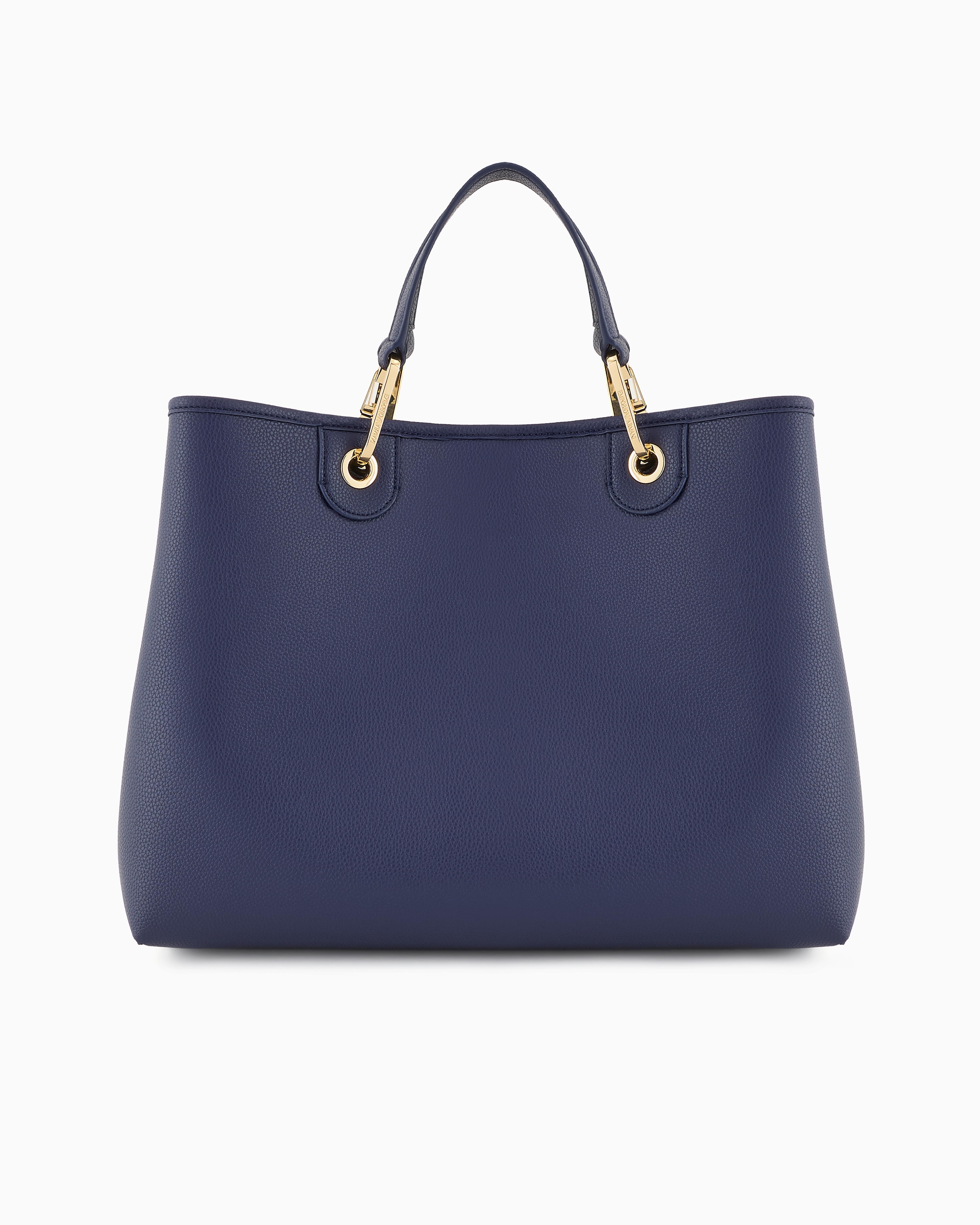 Emporio Armani Official Store Medium Myea Shopper Bag With Deer Print In Bleu