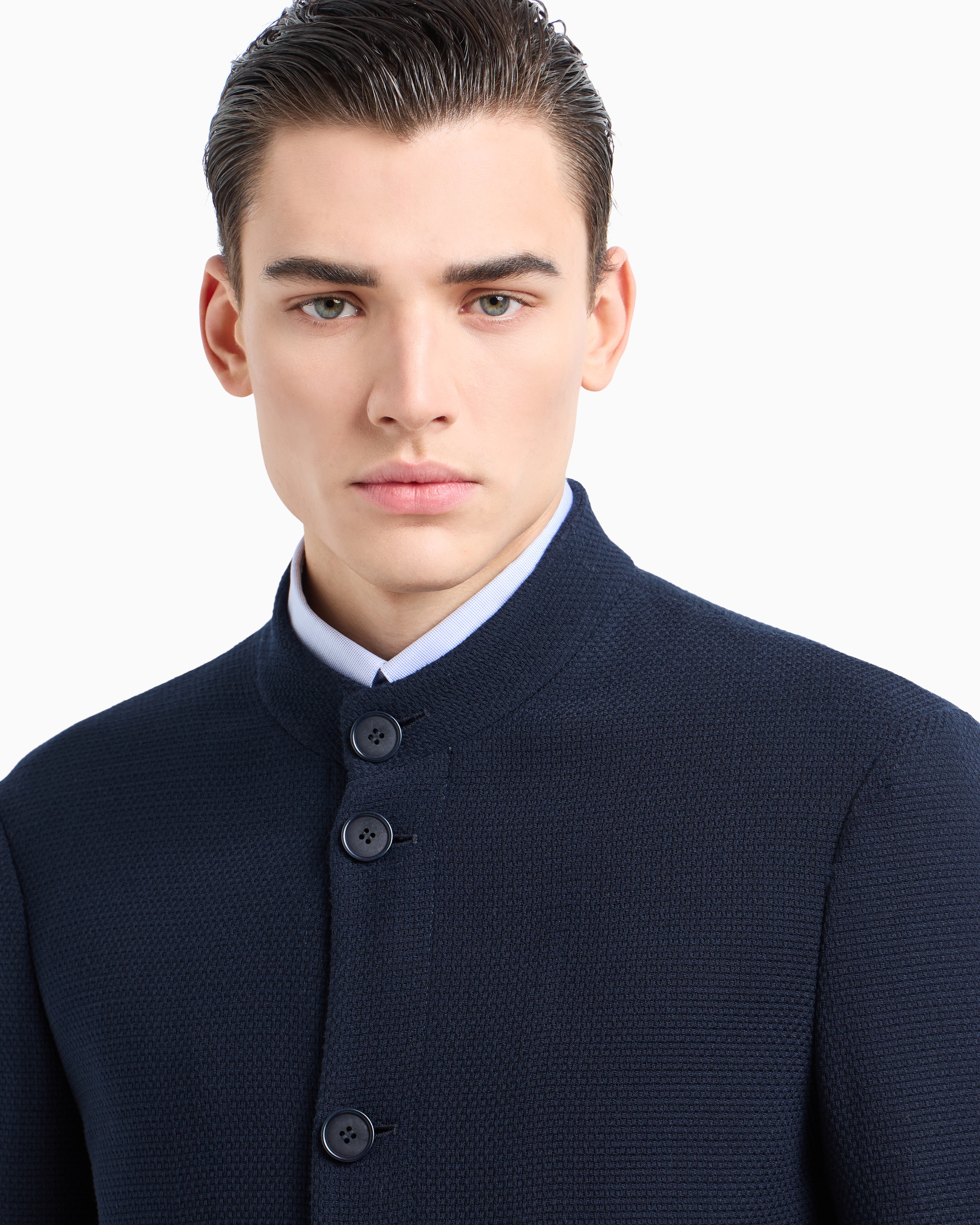 GIORGIO ARMANI SINGLE-BREASTED, VIRGIN-WOOL JACKET 