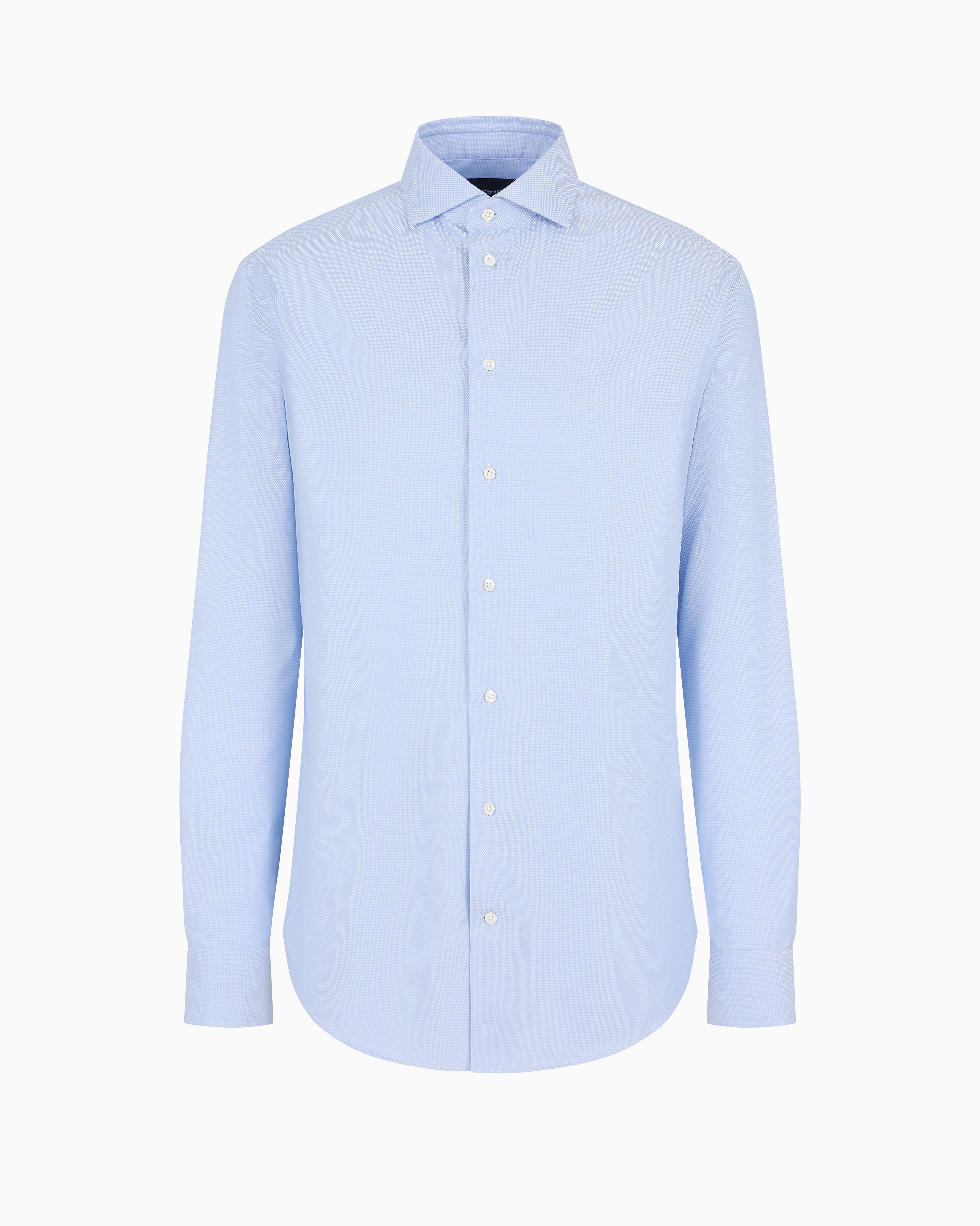 Emporio Armani Official Store Classic Shirts In Azure