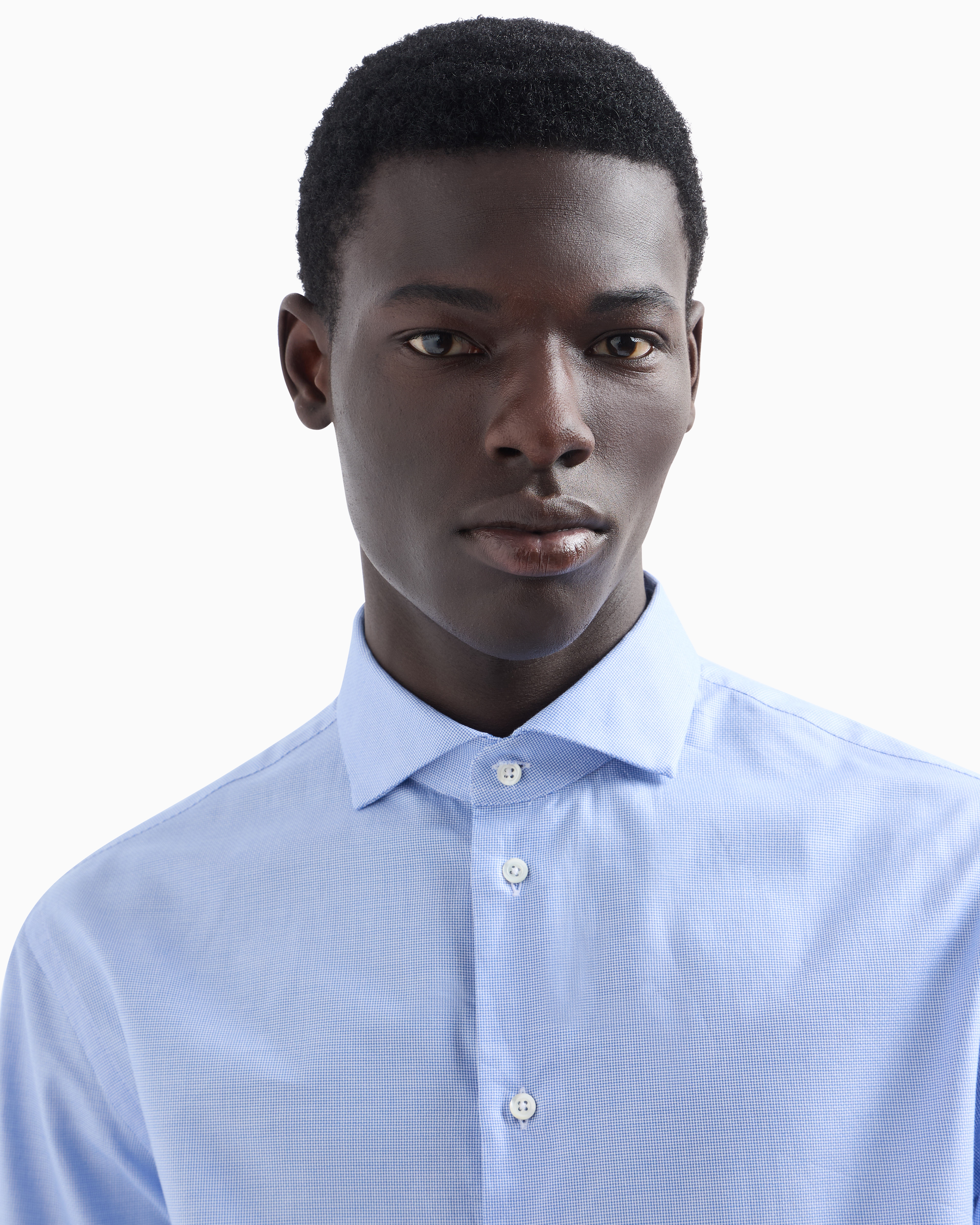 Emporio Armani Official Store Classic Shirts In Blue