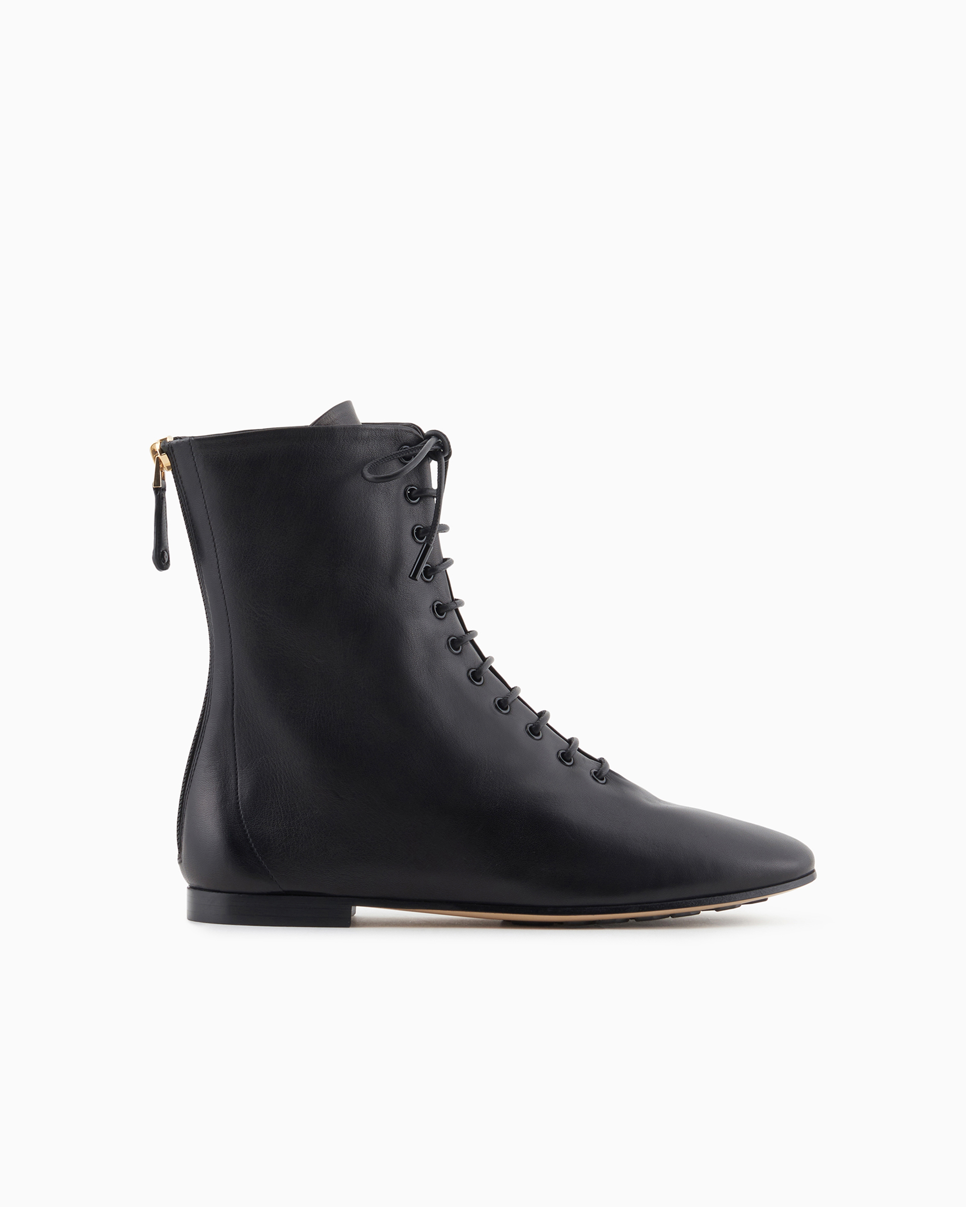 Giorgio Armani Nappa Leather Ankle Boots In Black