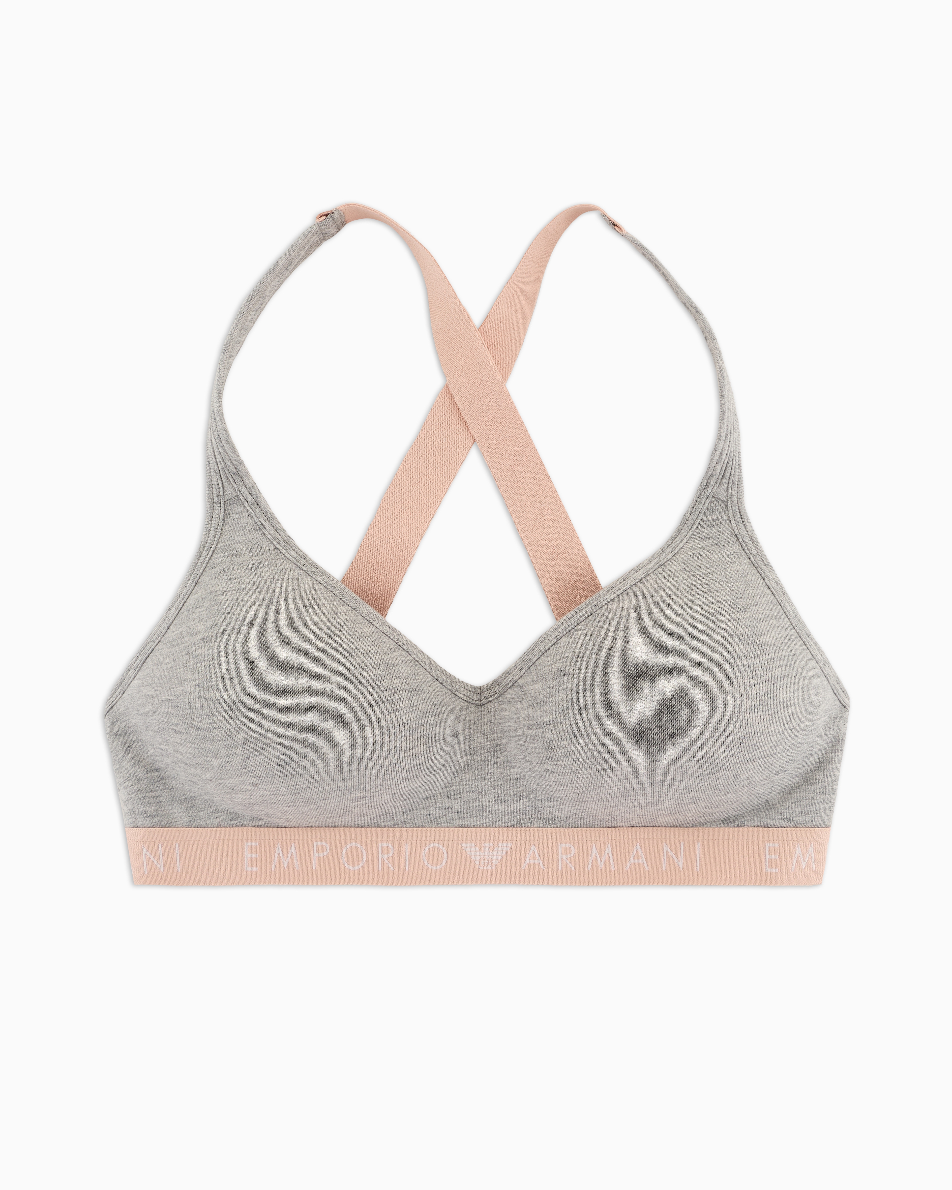 ASV Iconic organic-cotton padded bralette with logo underband