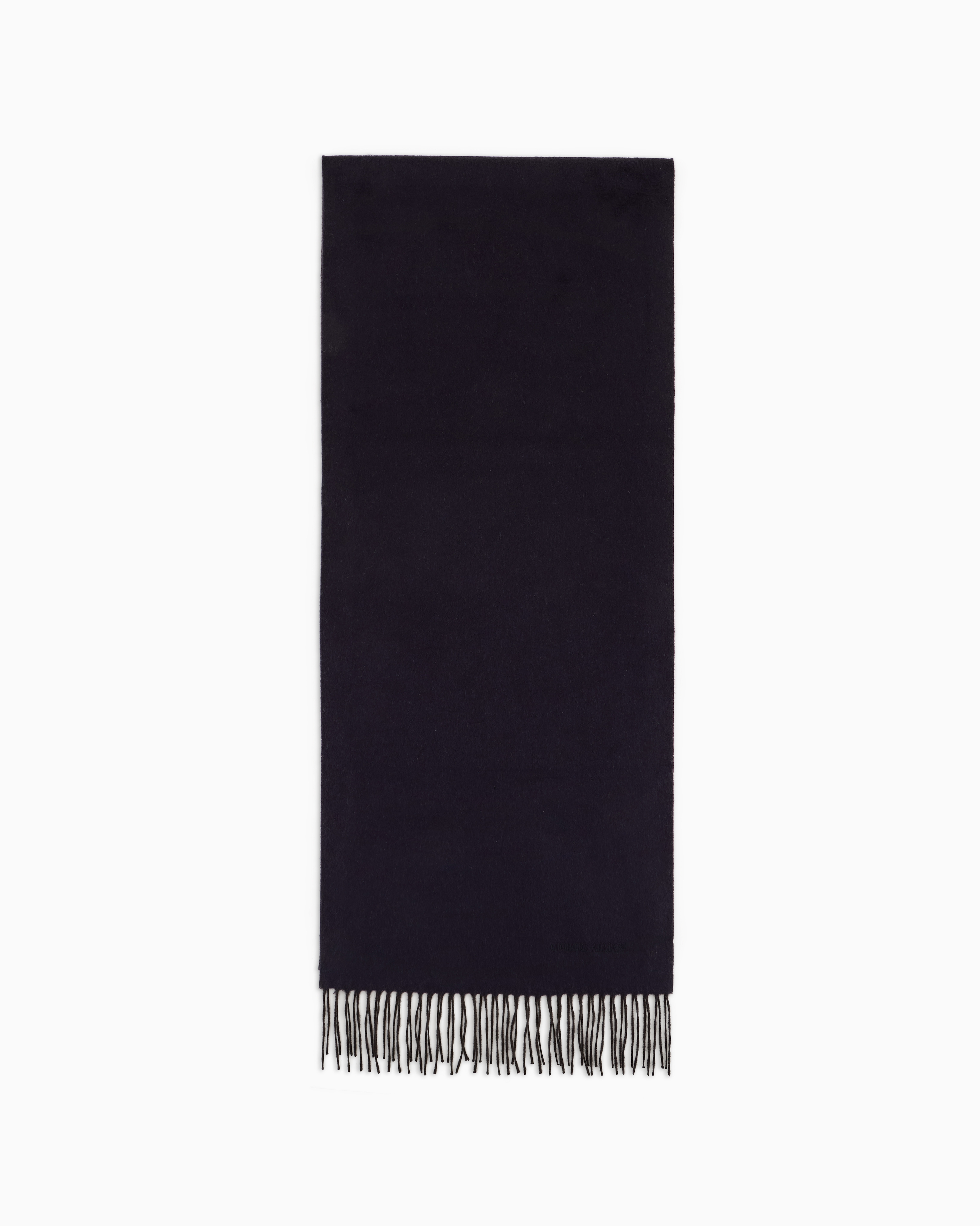 Giorgio Armani Official Store Two-tone Wool And Silk Scarf In Blue