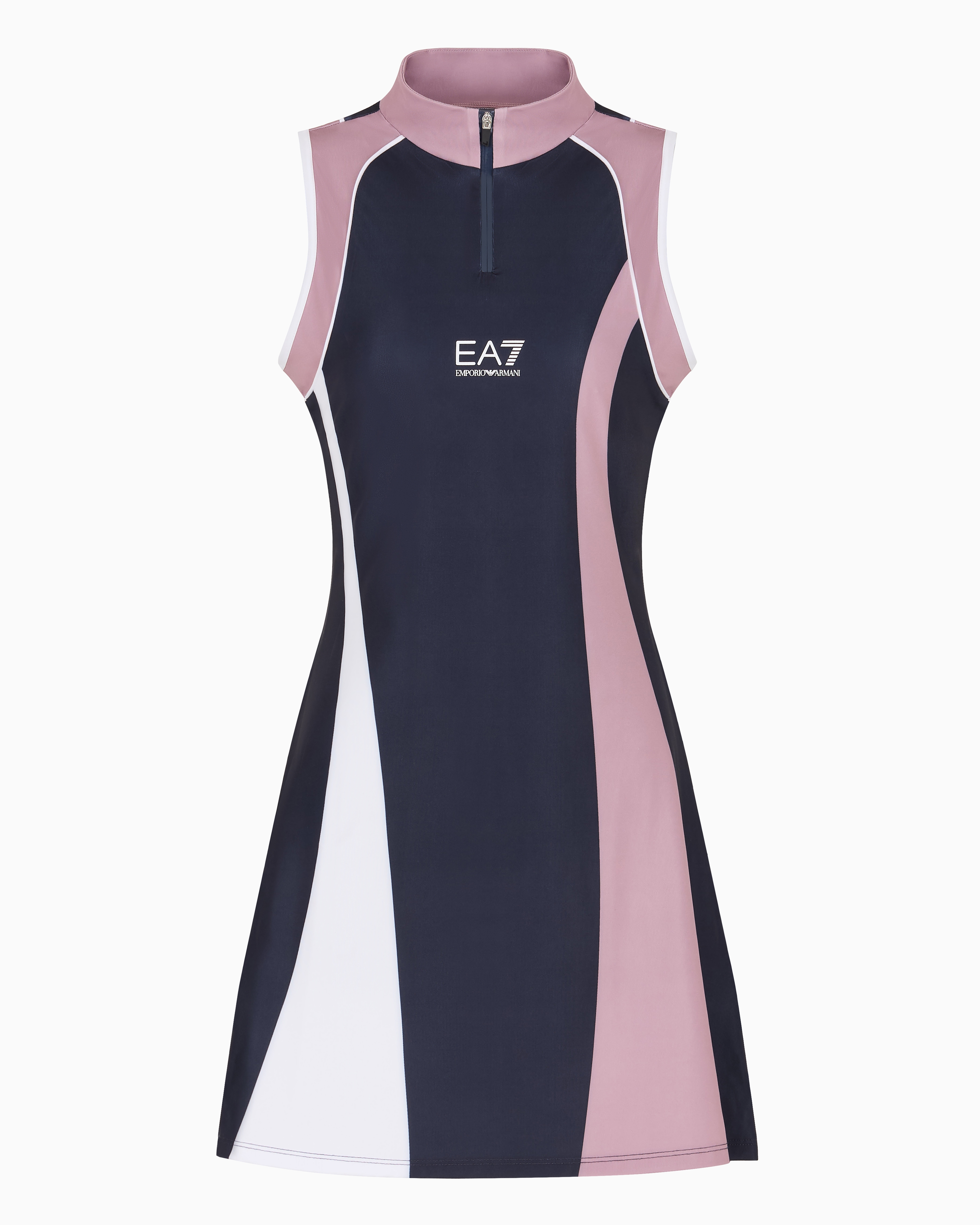 Ea7 Official Store Tennis Pro Dress In Ventus7 Technical Fabric In Navy Blue