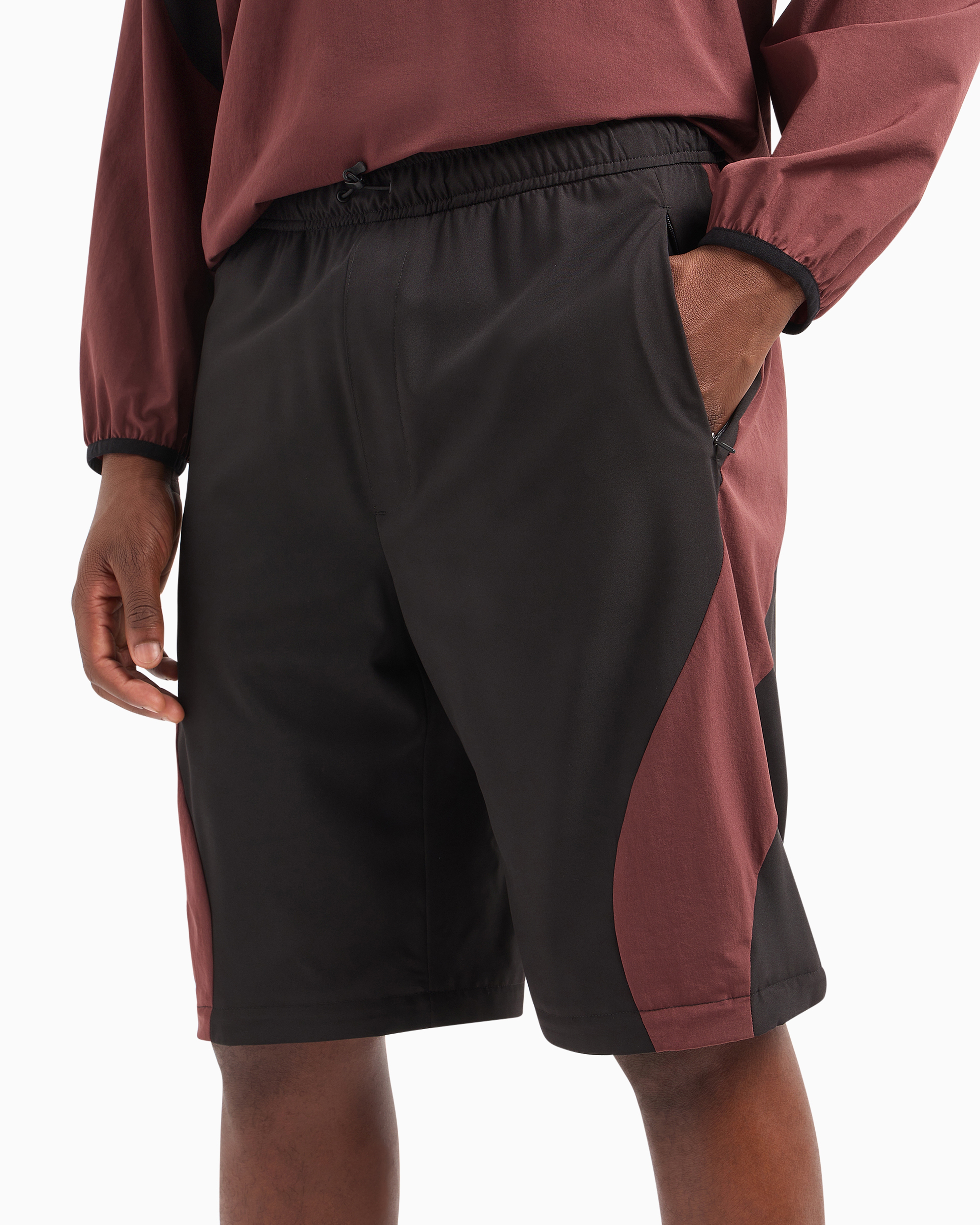 Ea7 Dynamic Athlete Trousers In Ventus7 Technical Fabric In Brown