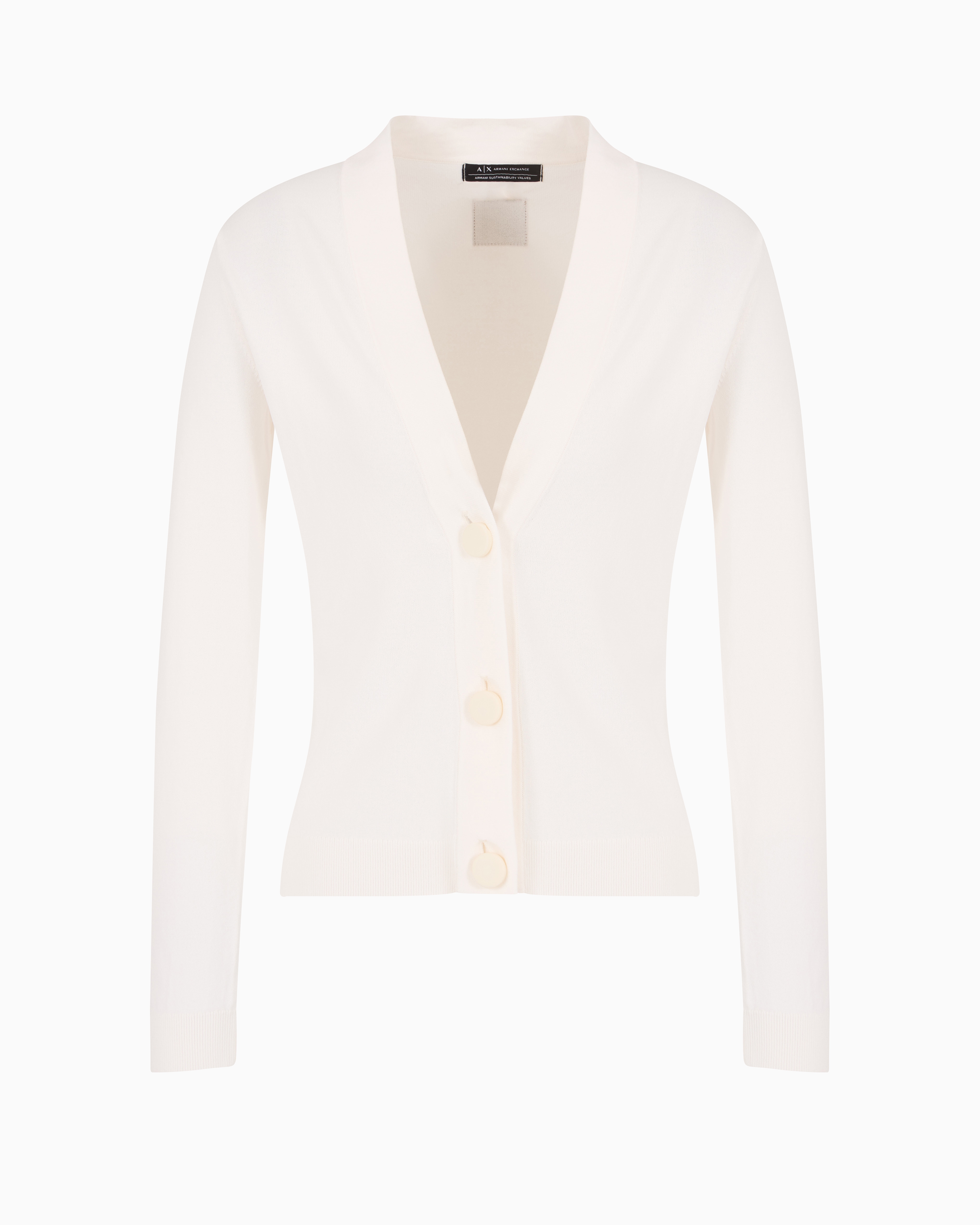 Armani Exchange Official Store Cardigans In Blanc