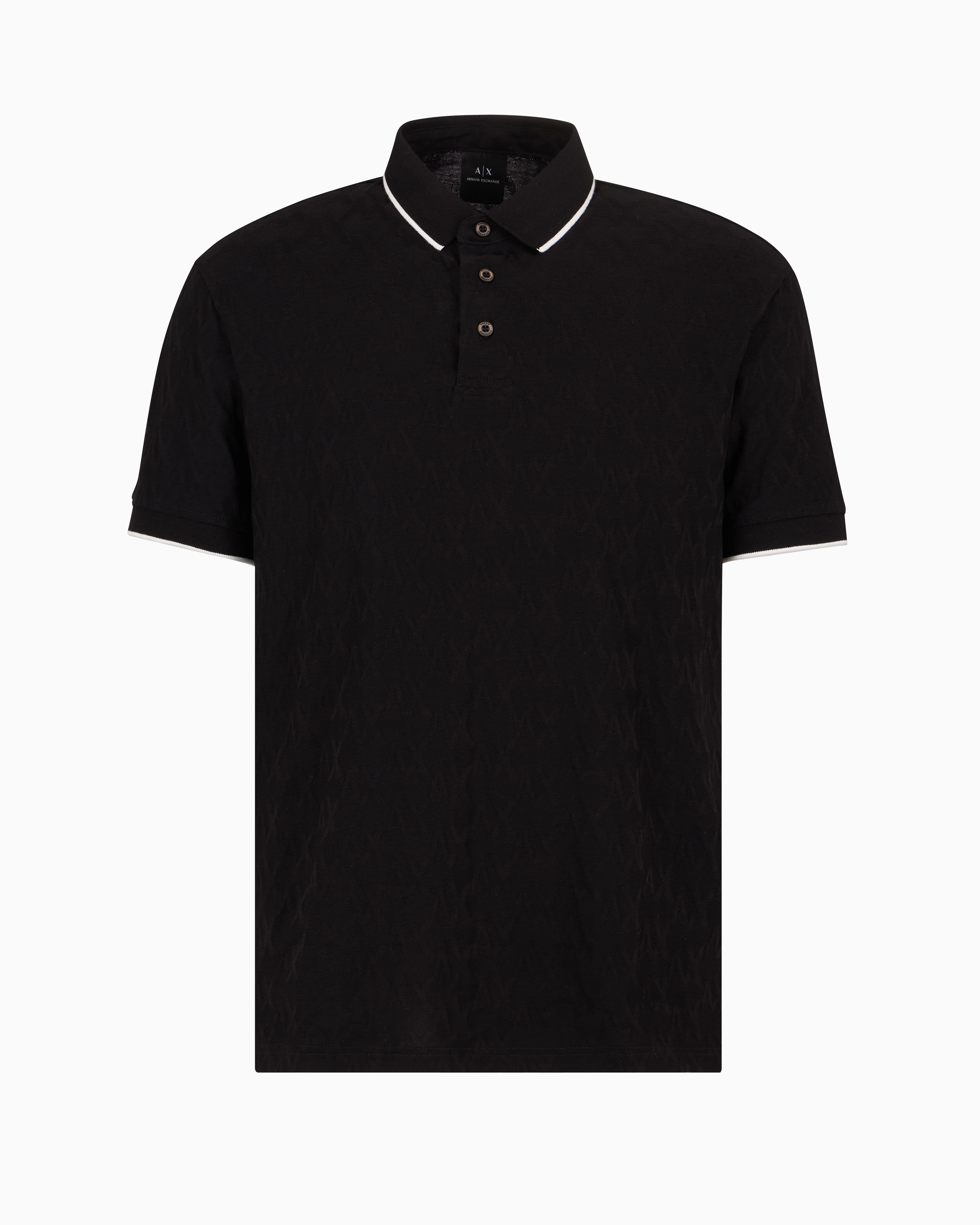 Armani Exchange Official Store Polo Shirts In Black