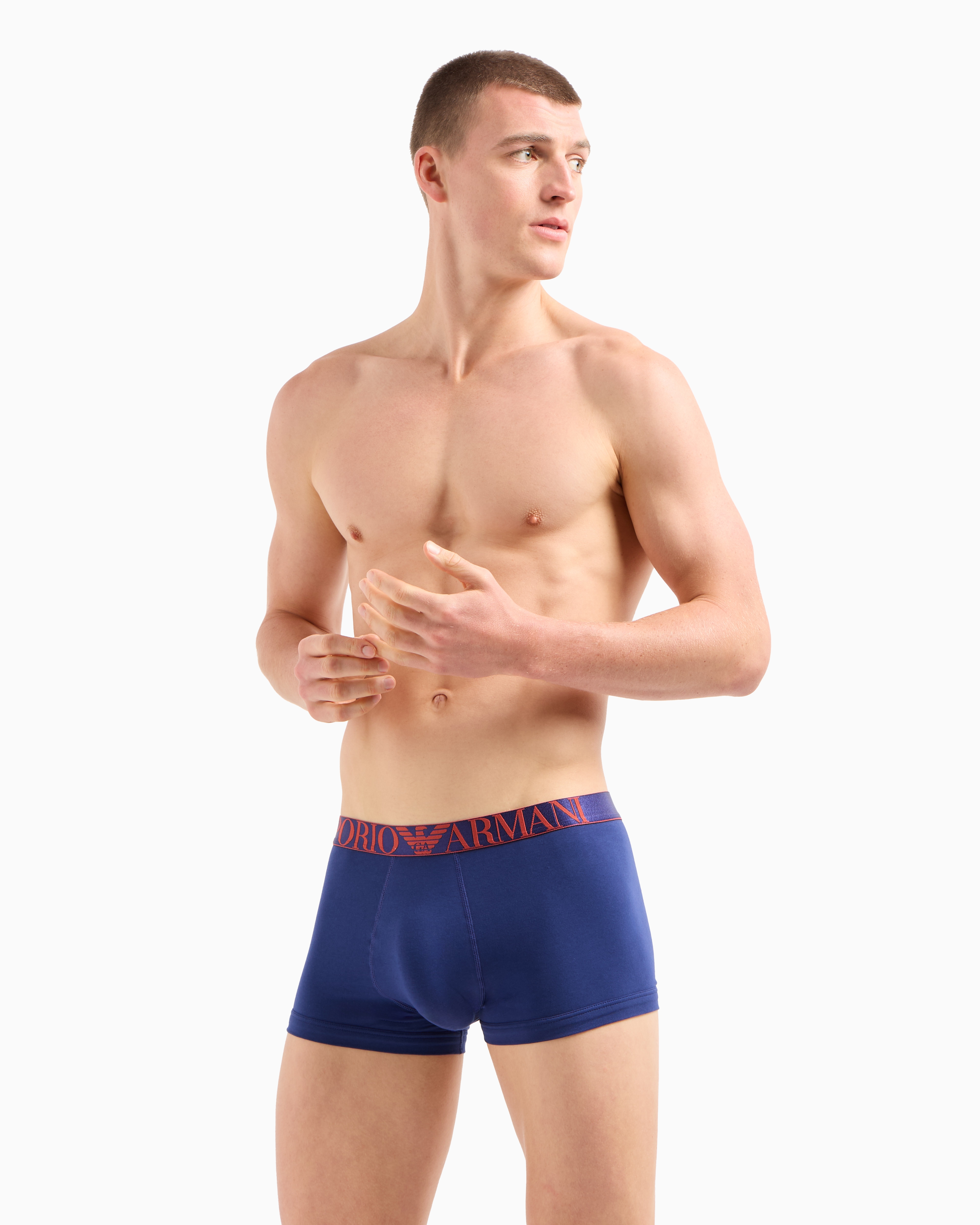 Shop Emporio Armani 3er-pack Asv Eng Anliegende Boxershorts Aus Bio-baumwolle Mit Glänzendem Logoband In Mehrfarbig