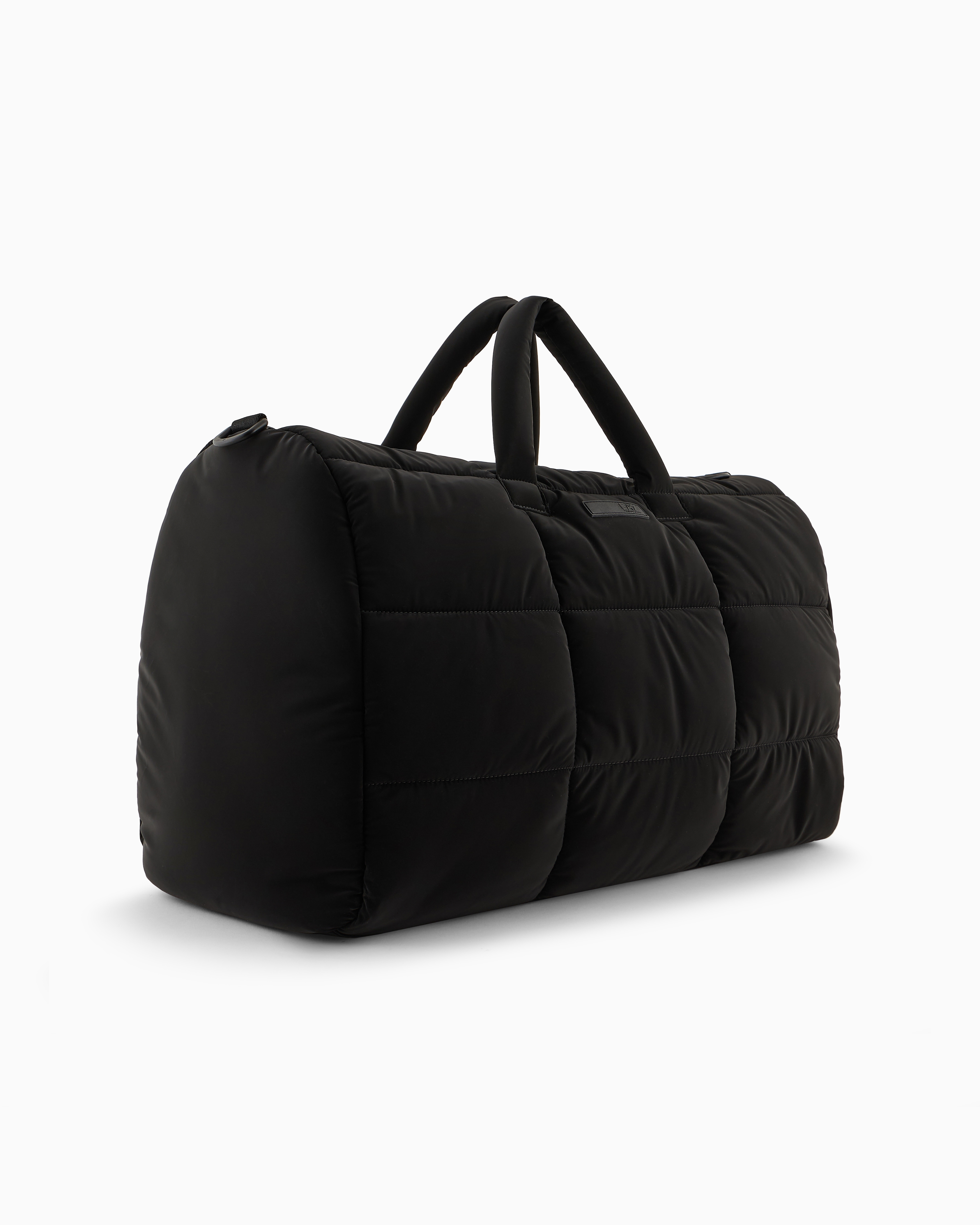 Shop Ea7 Padded Nylon Duffel Bag In Black