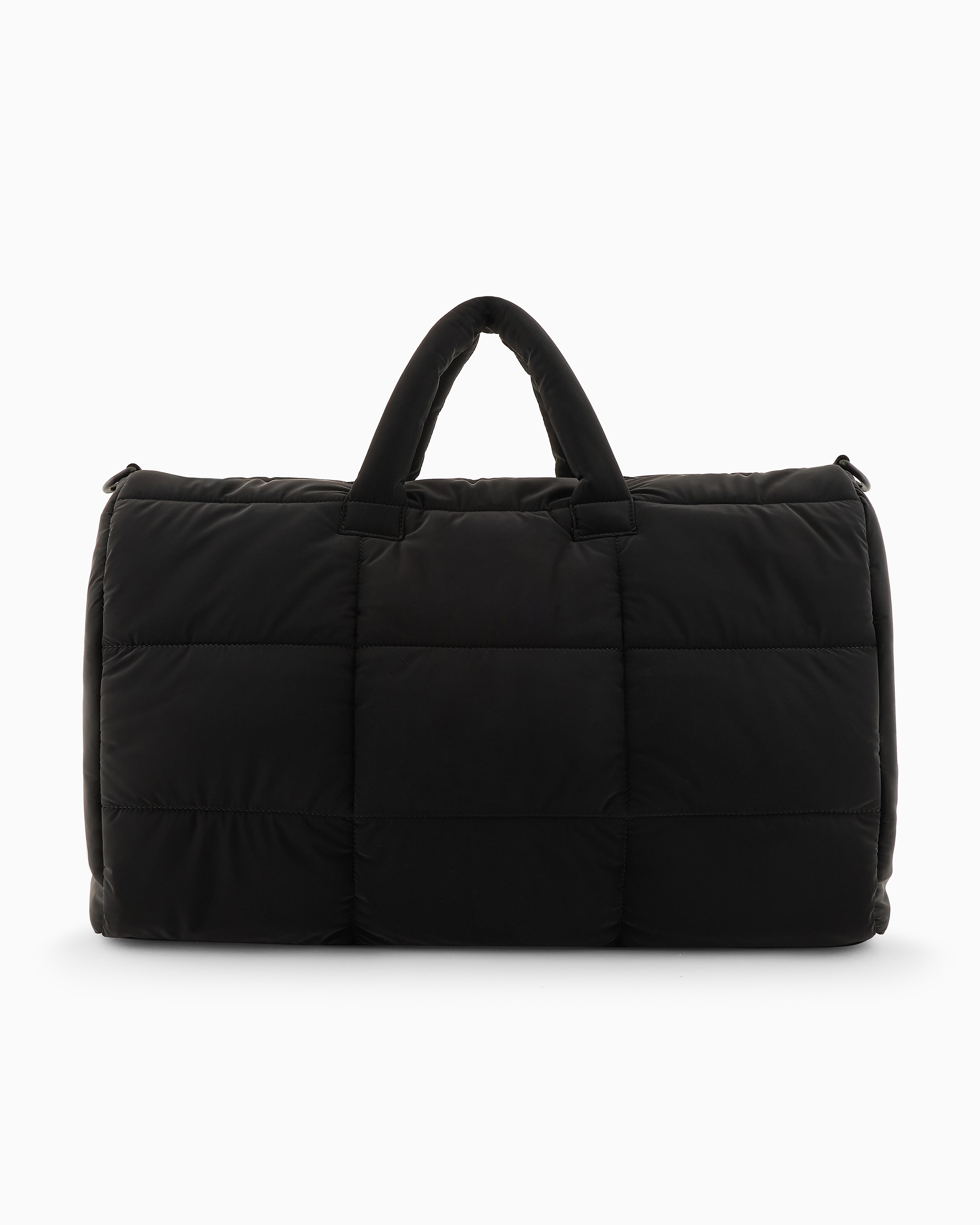 Shop Ea7 Padded Nylon Duffel Bag In Black