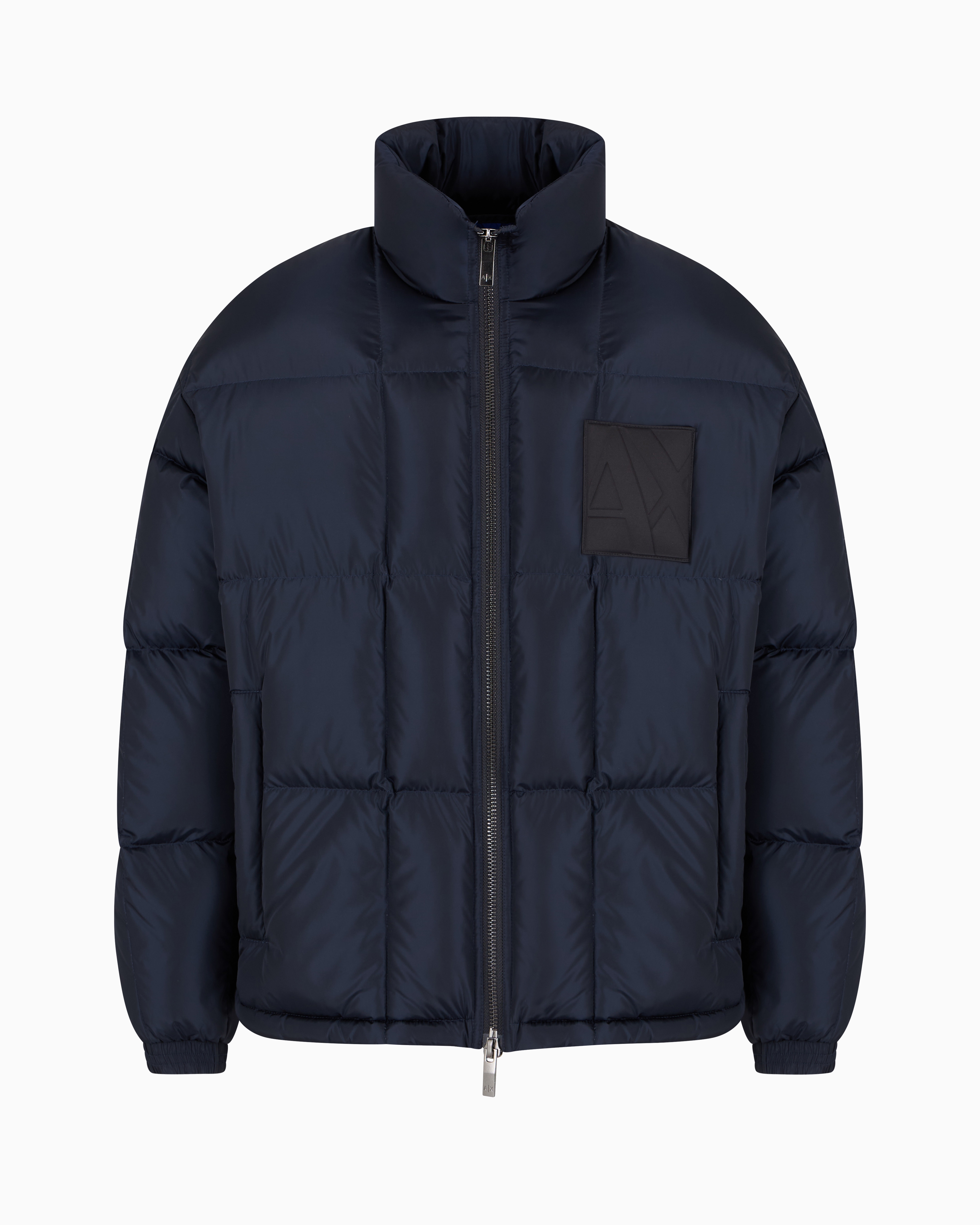 Armani Exchange Official Store Puffer Jackets In Navy Blue