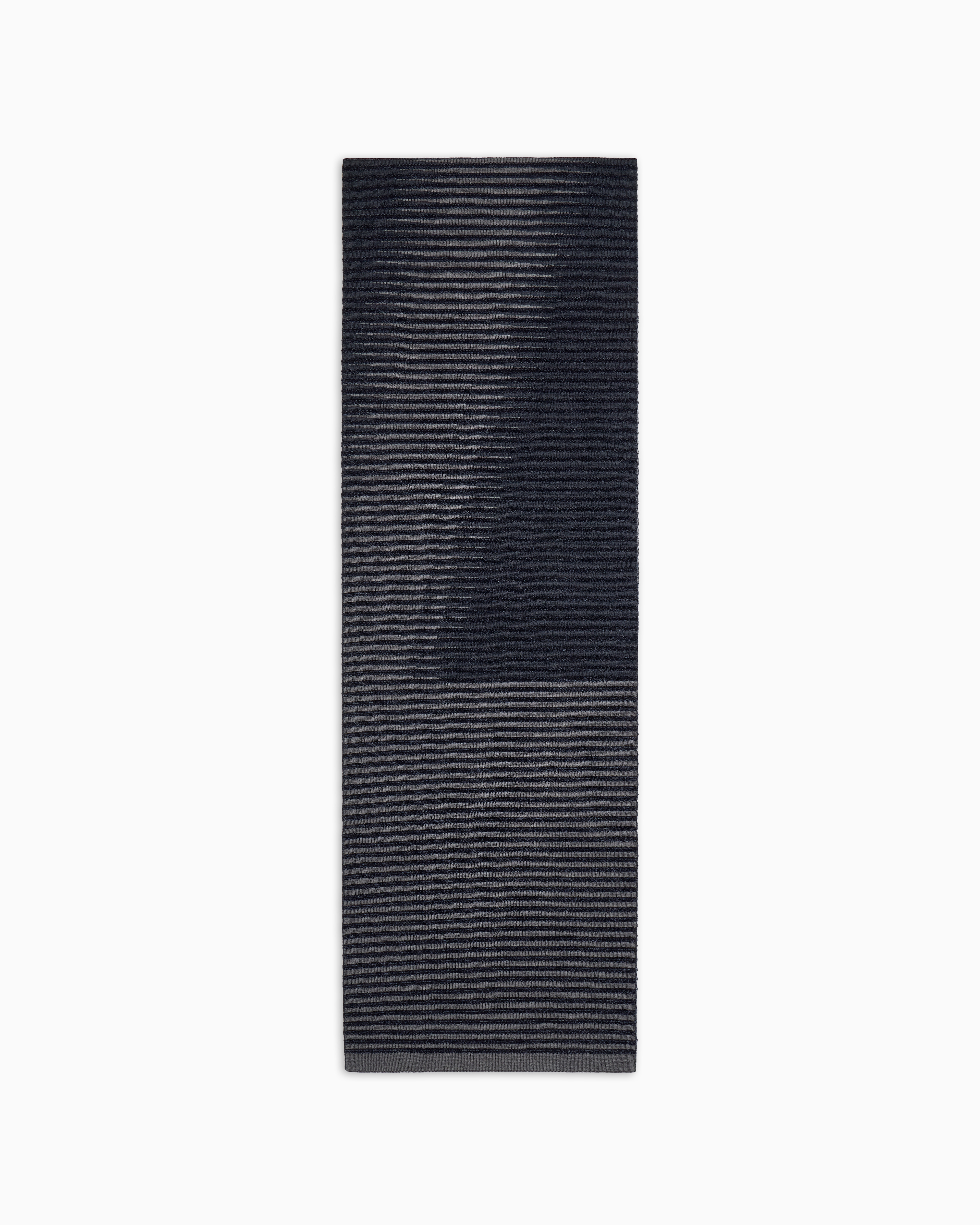 Shop Armani Exchange A Line Striped Scarf In Navy Blue