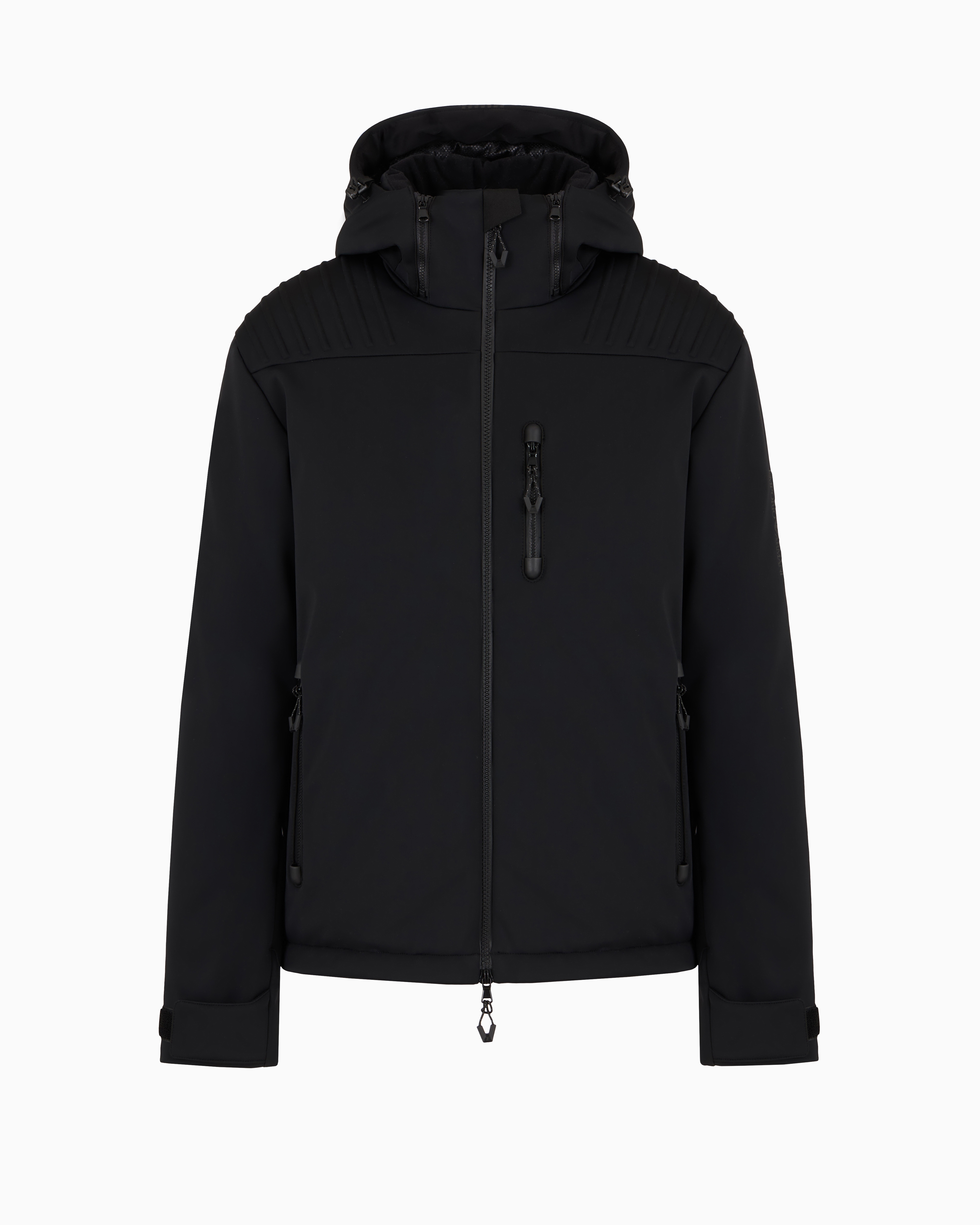 Ea7 Technical Ski Jacket With Asv Stratum7 Padding In Black