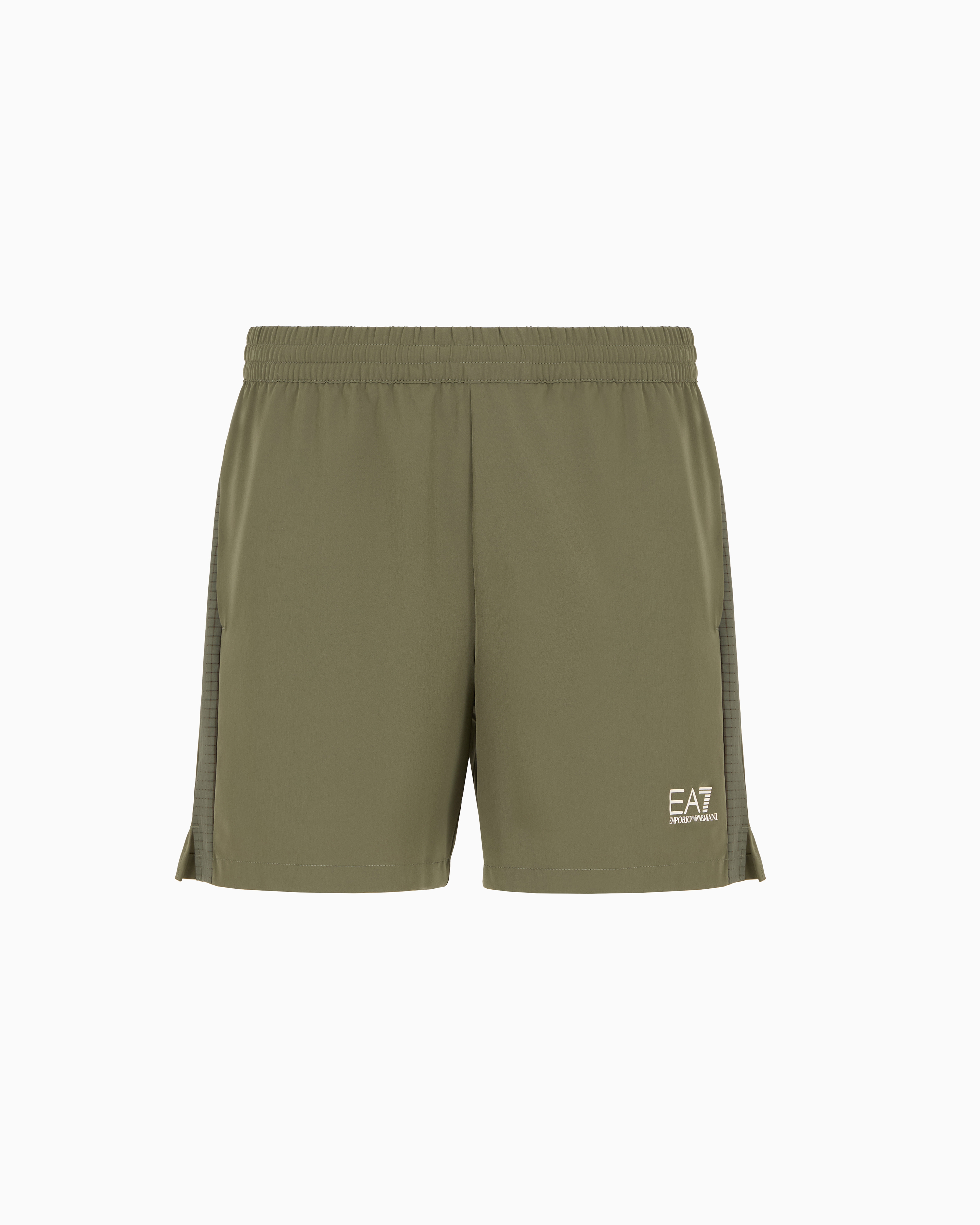 Ea7 Official Store Tennis Pro Shorts In Ventus7 Technical Fabric In Military Green