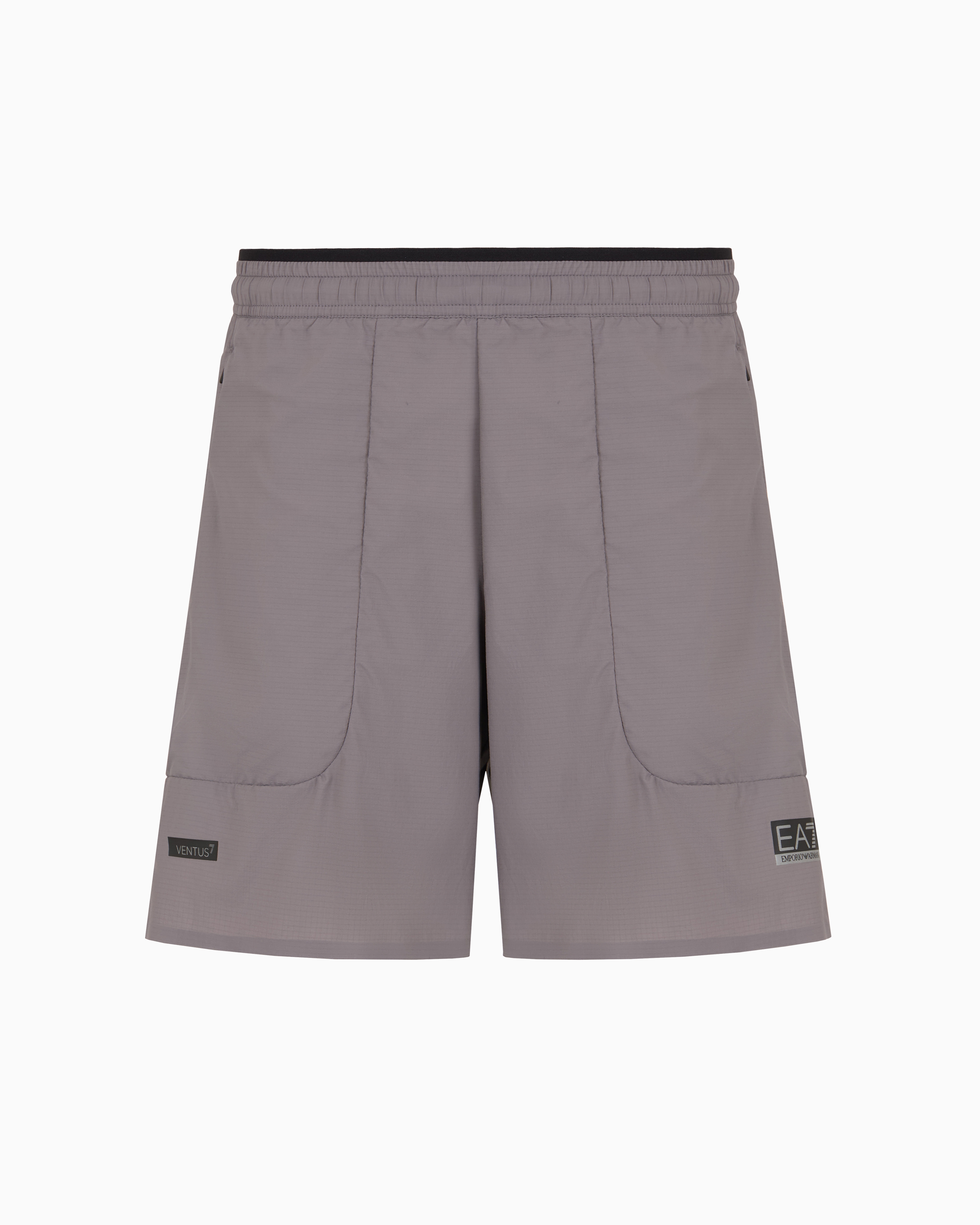 Ea7 Official Store Dynamic Athlete Shorts In Ventus7 Technical Fabric In Grey