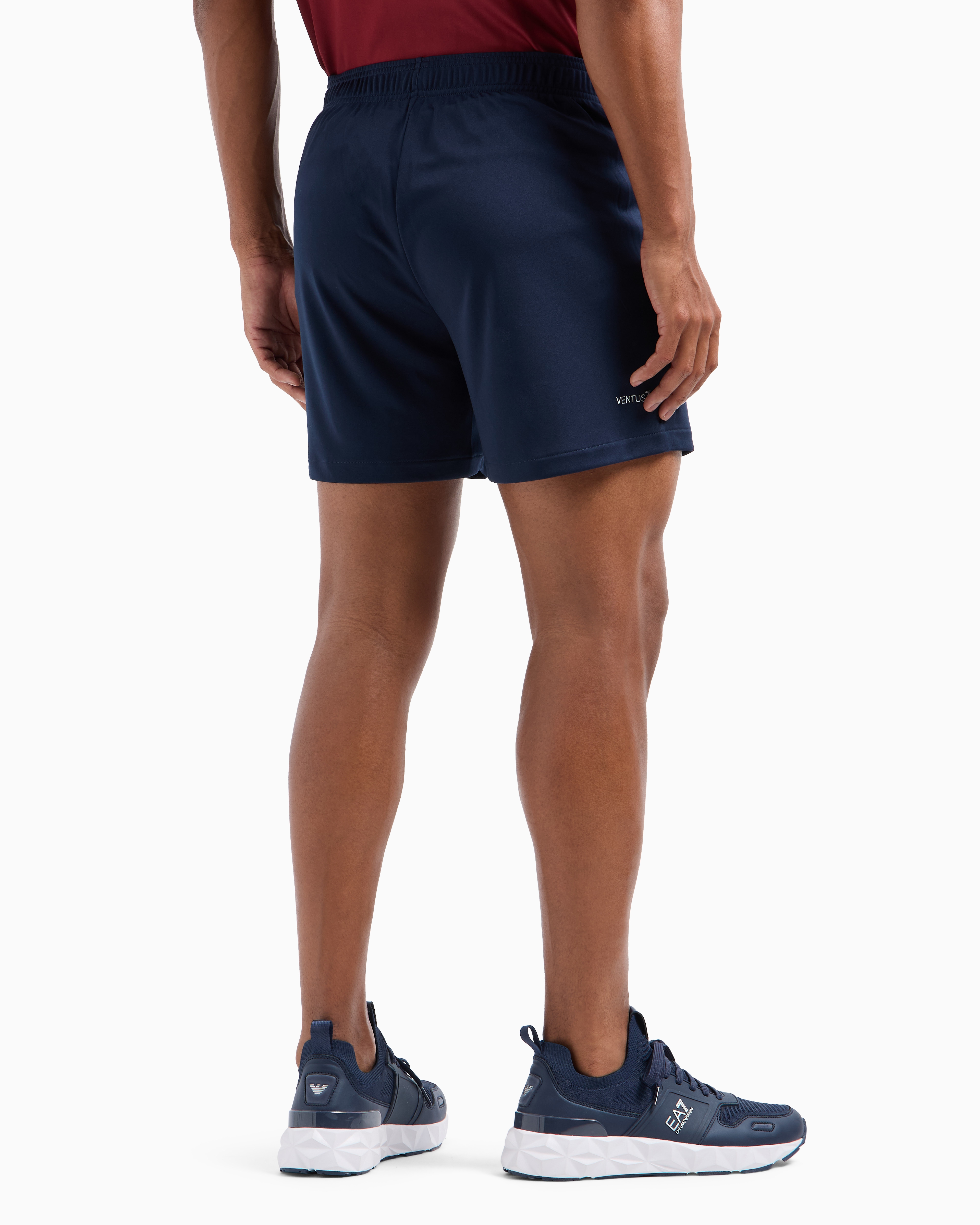 Ea7 Official Store Tennis Pro Shorts In Ventus7 Technical Fabric In Navy Blue