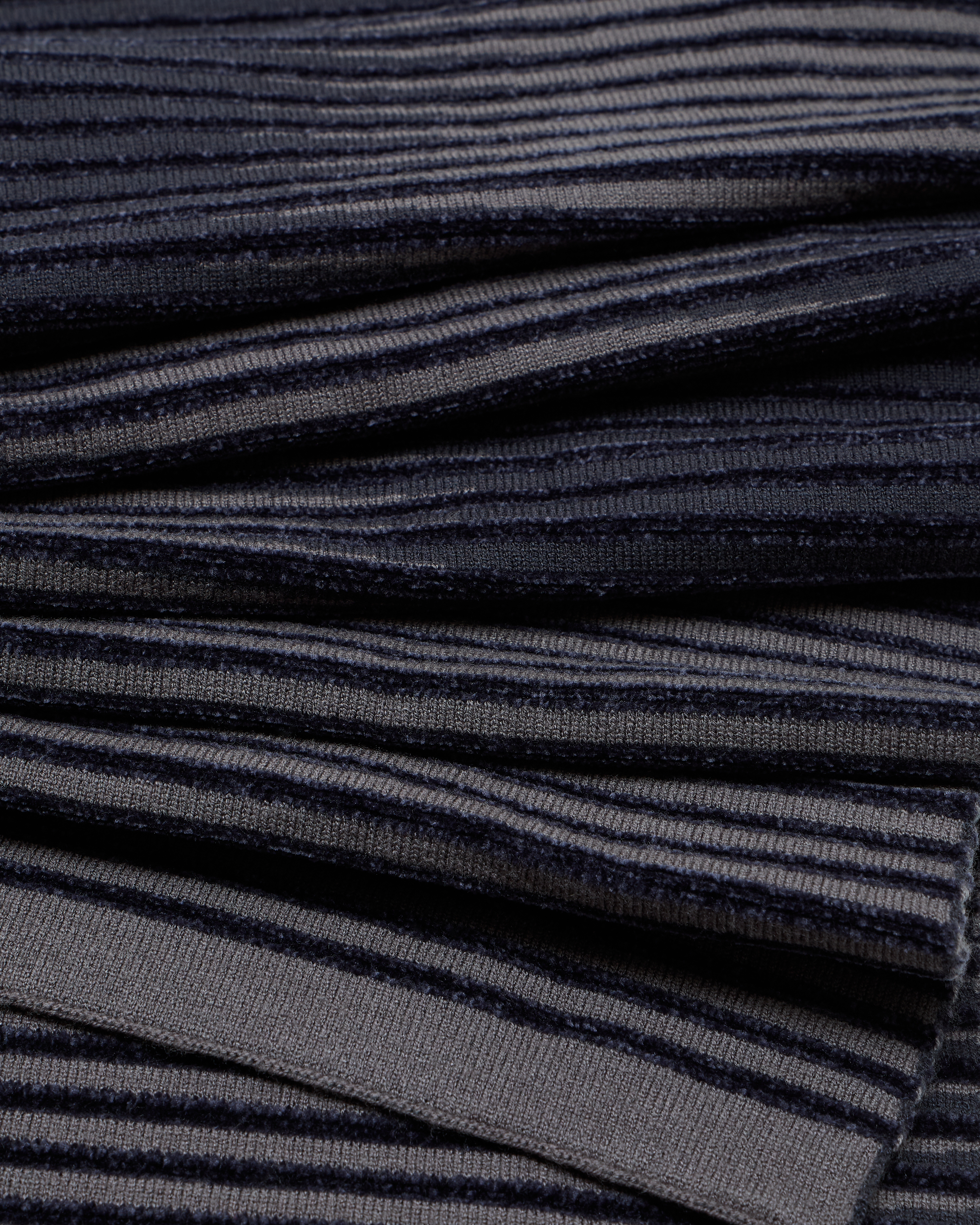 Shop Armani Exchange A Line Striped Scarf In Navy Blue