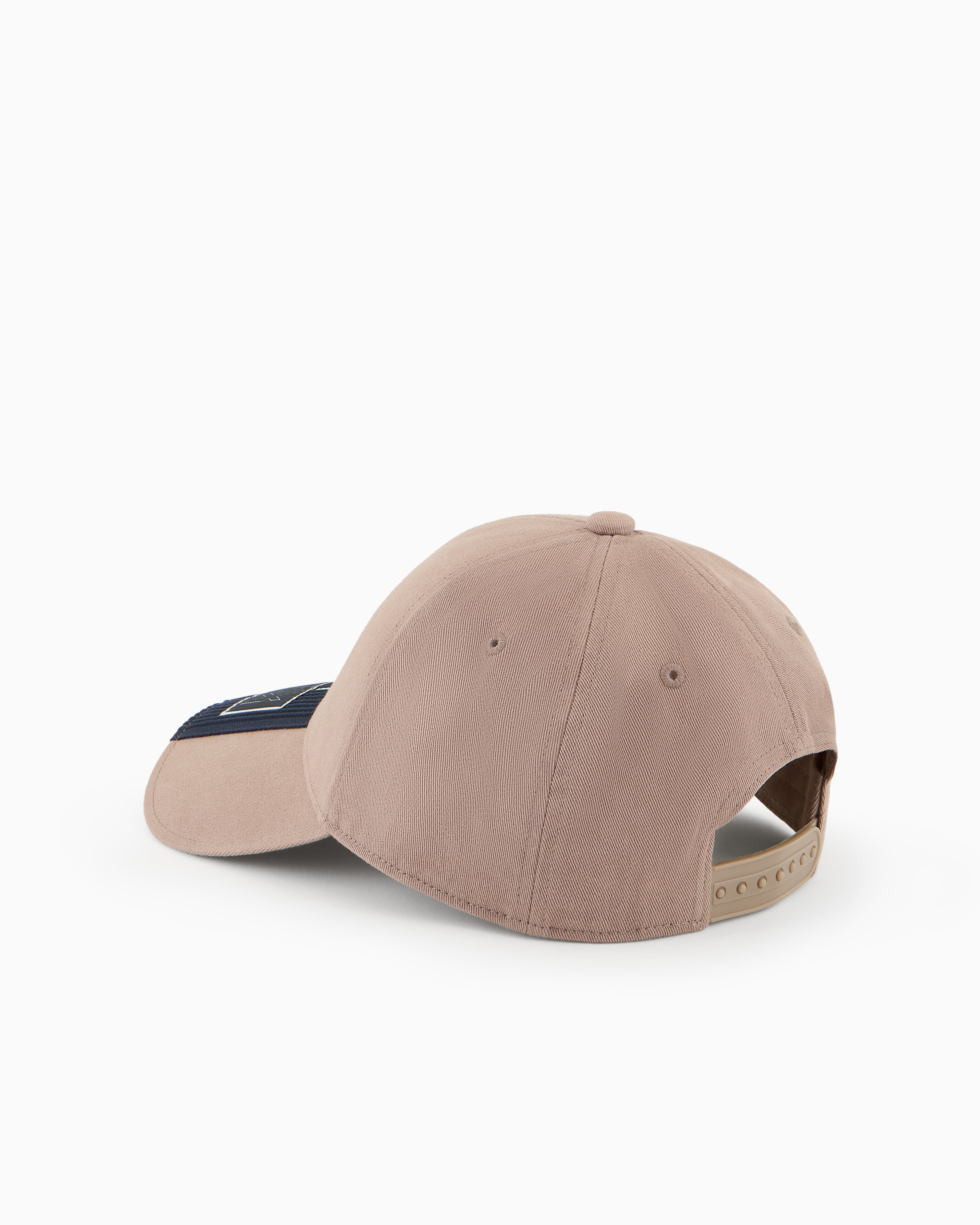 Shop Armani Exchange Cap With Visor And Logo Patch In Dove Grey