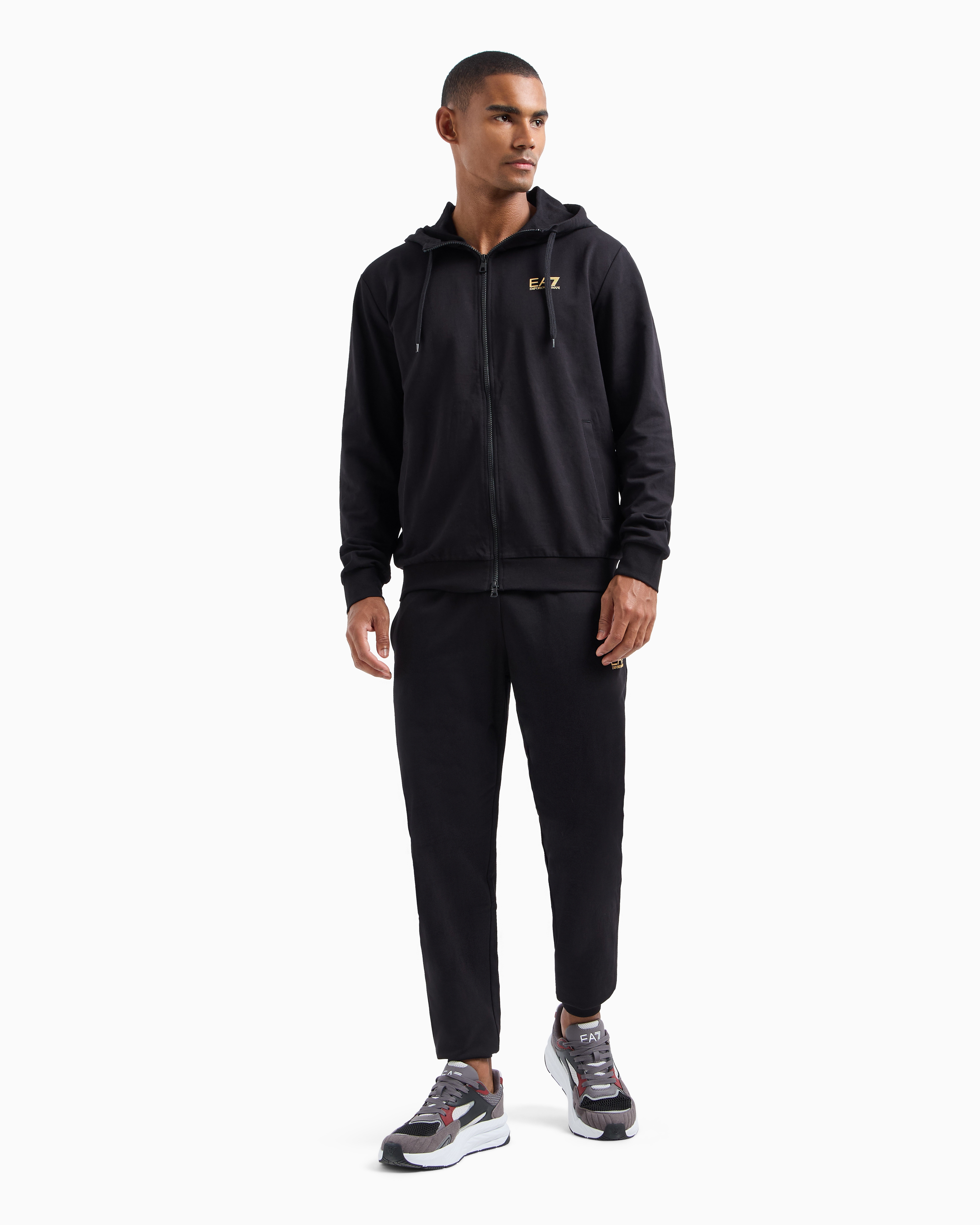 Ea7 Emporio Armani Core Id Tracksuit Black In Black