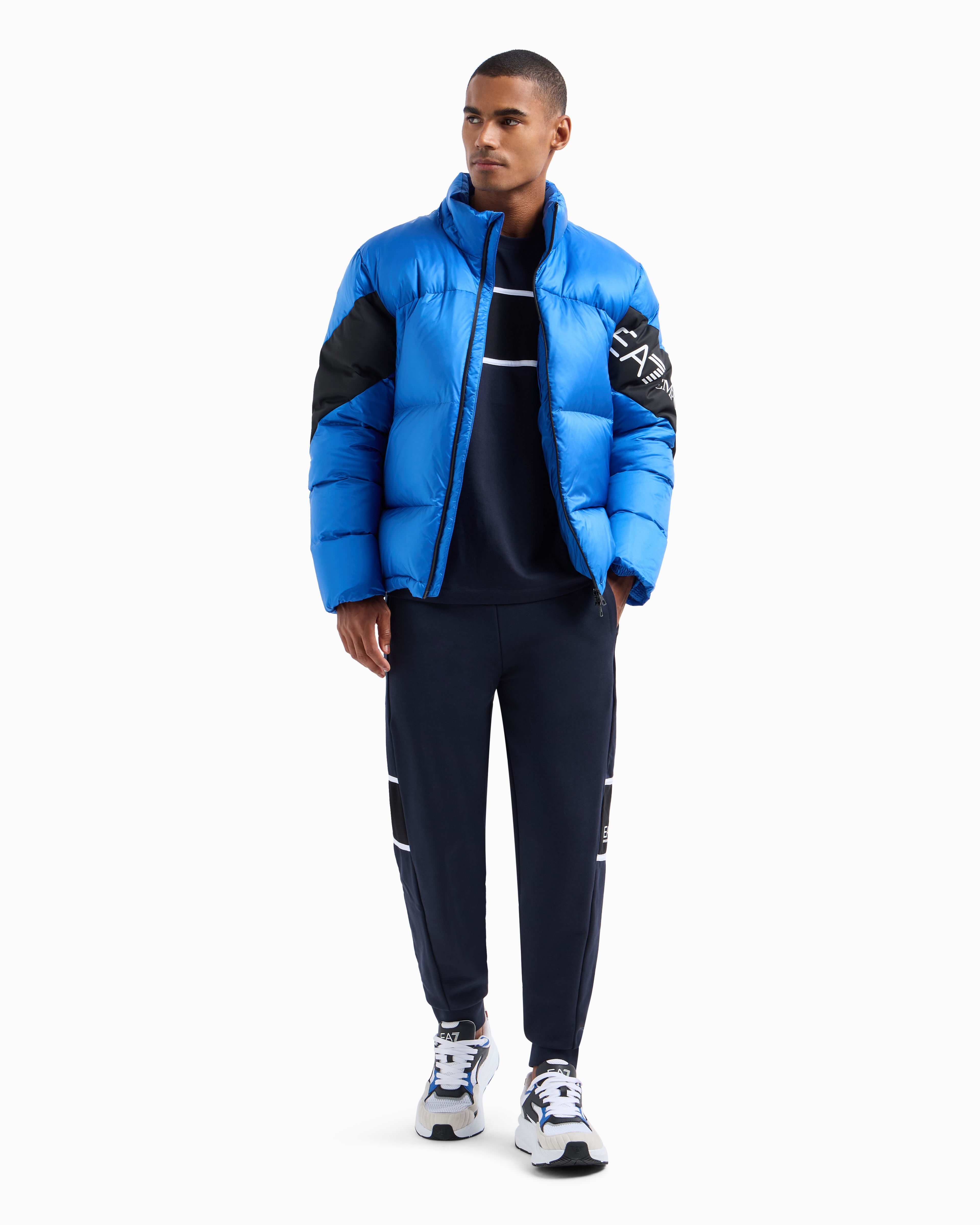 最新の激安 in joggers Block Colour Athletic an EA7 | blend cotton organic ウォーキング・ランニングウェア