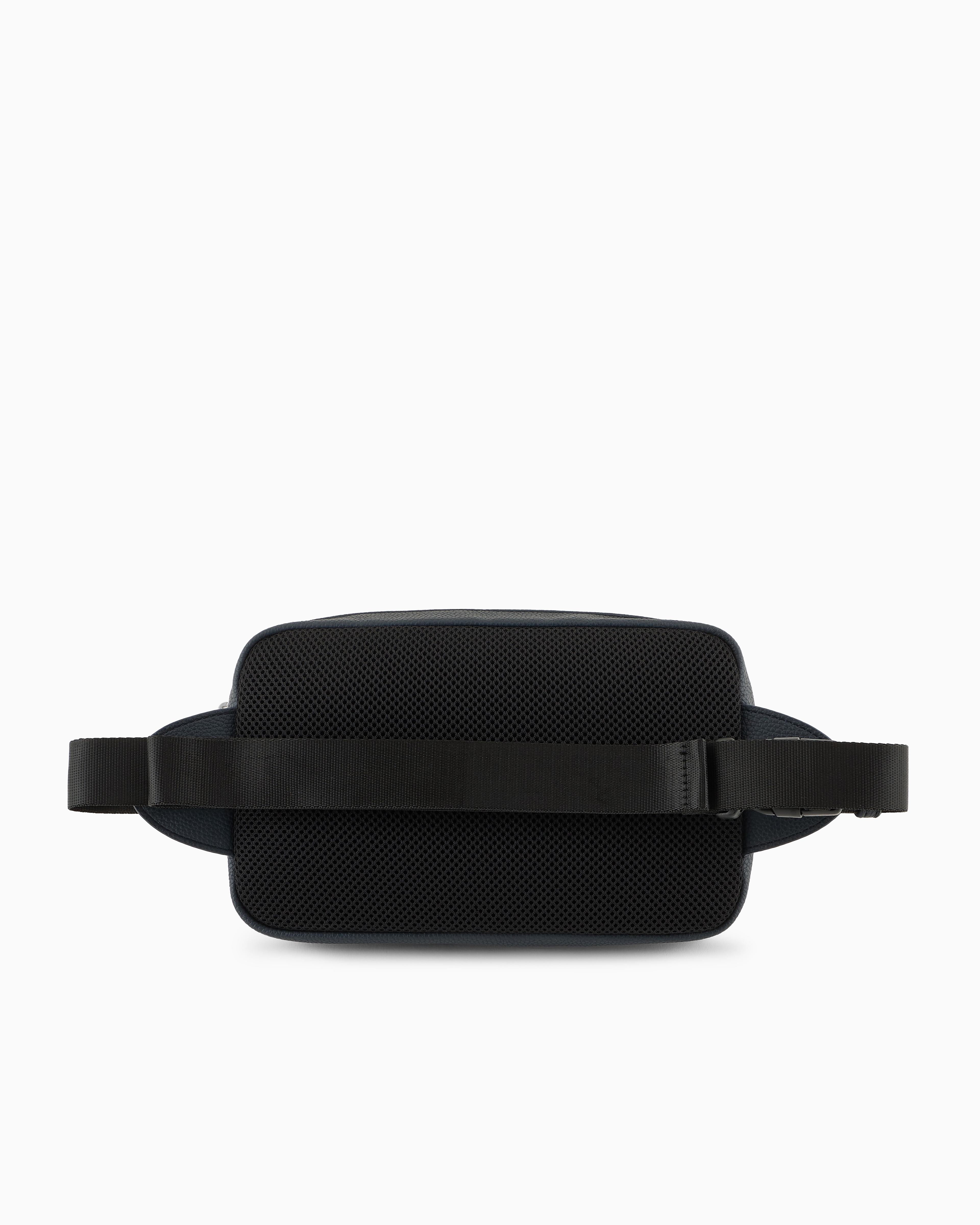 Shop Armani Exchange Asv A Line Recycled Logo Bum Bag In Navy Blue