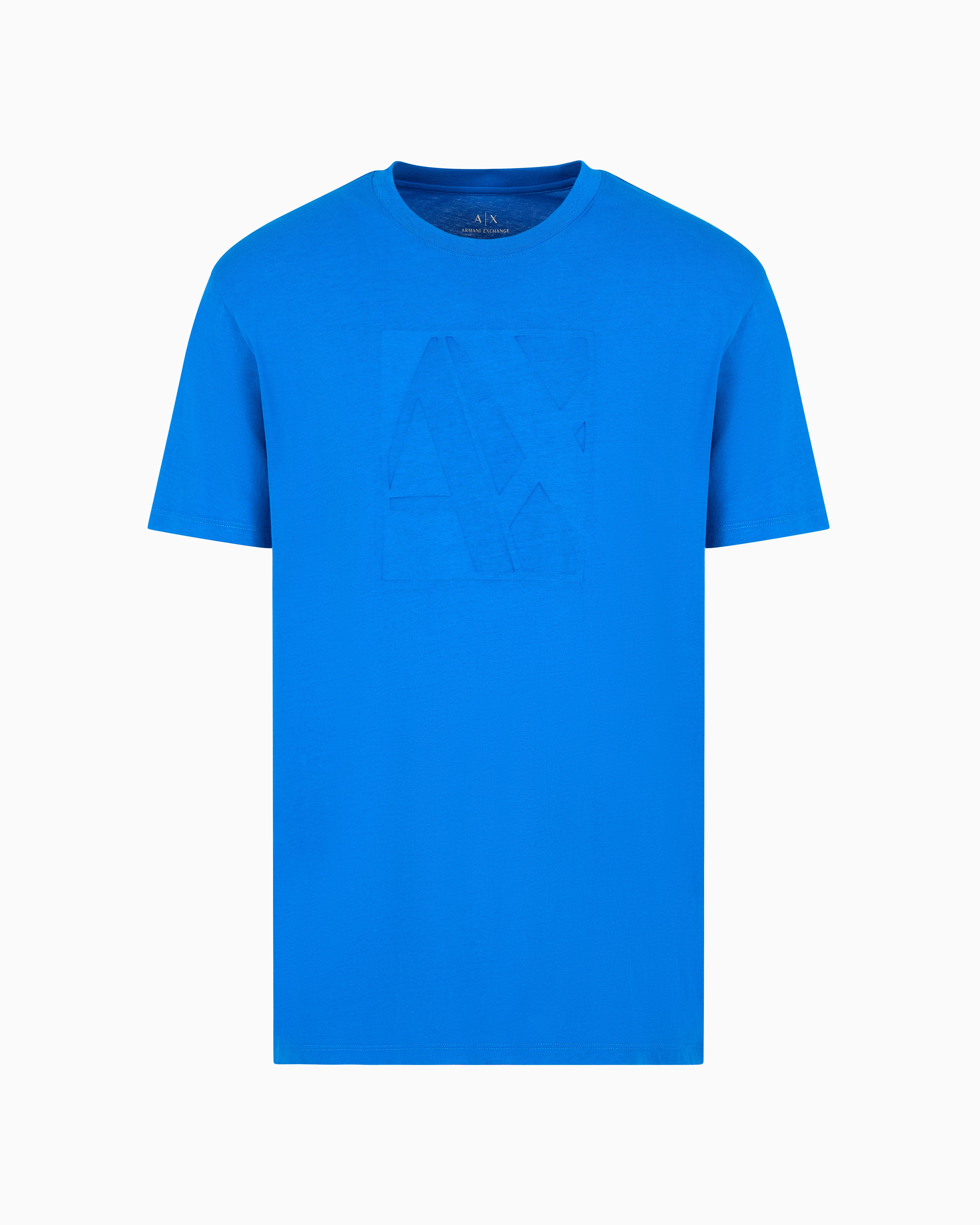 Armani Exchange Official Store Regular Fit T-shirts In Electric Blue