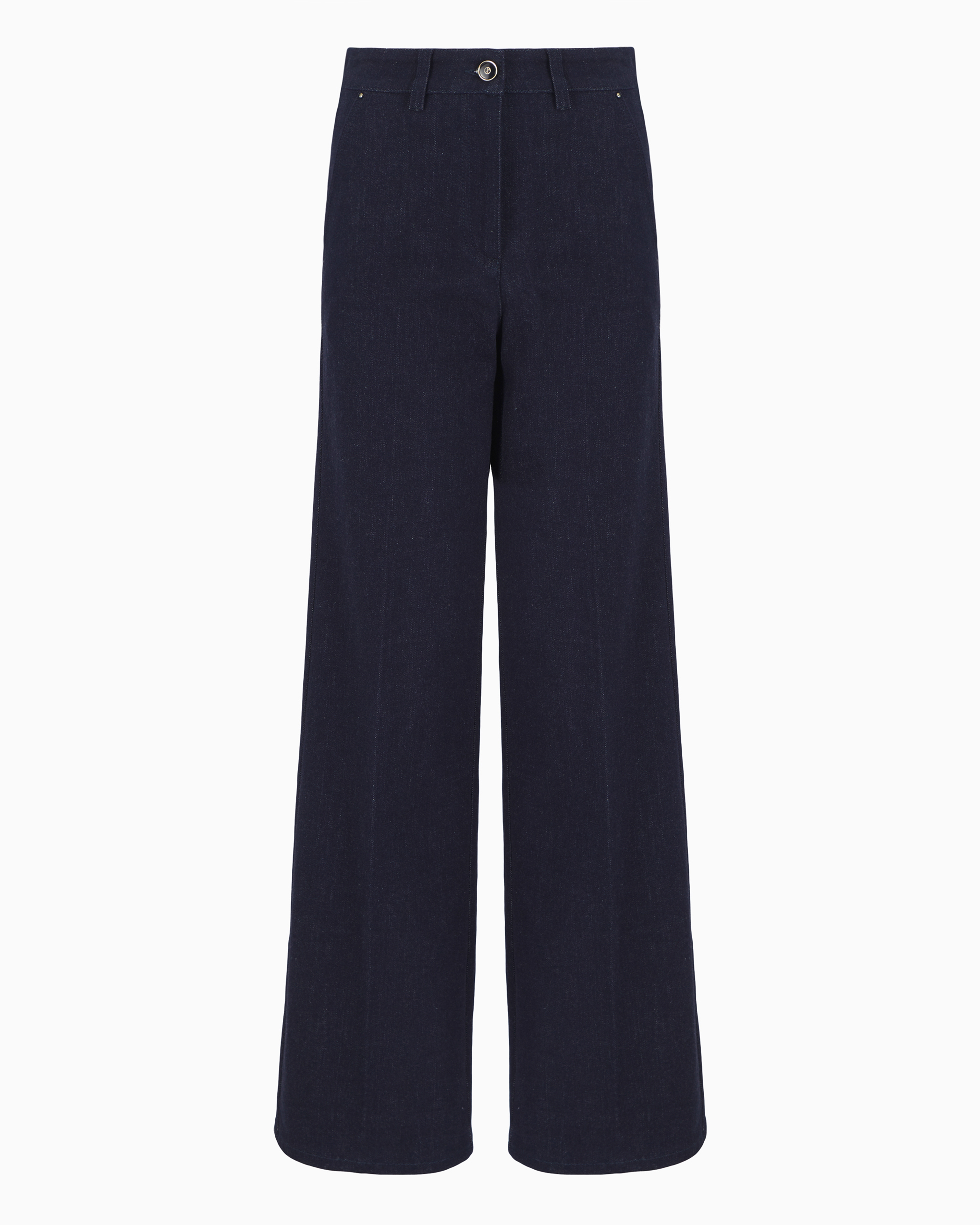 Giorgio Armani Official Store Denim Collection Palazzo-style Five-pocket Trousers In Stretch Denim In Blue