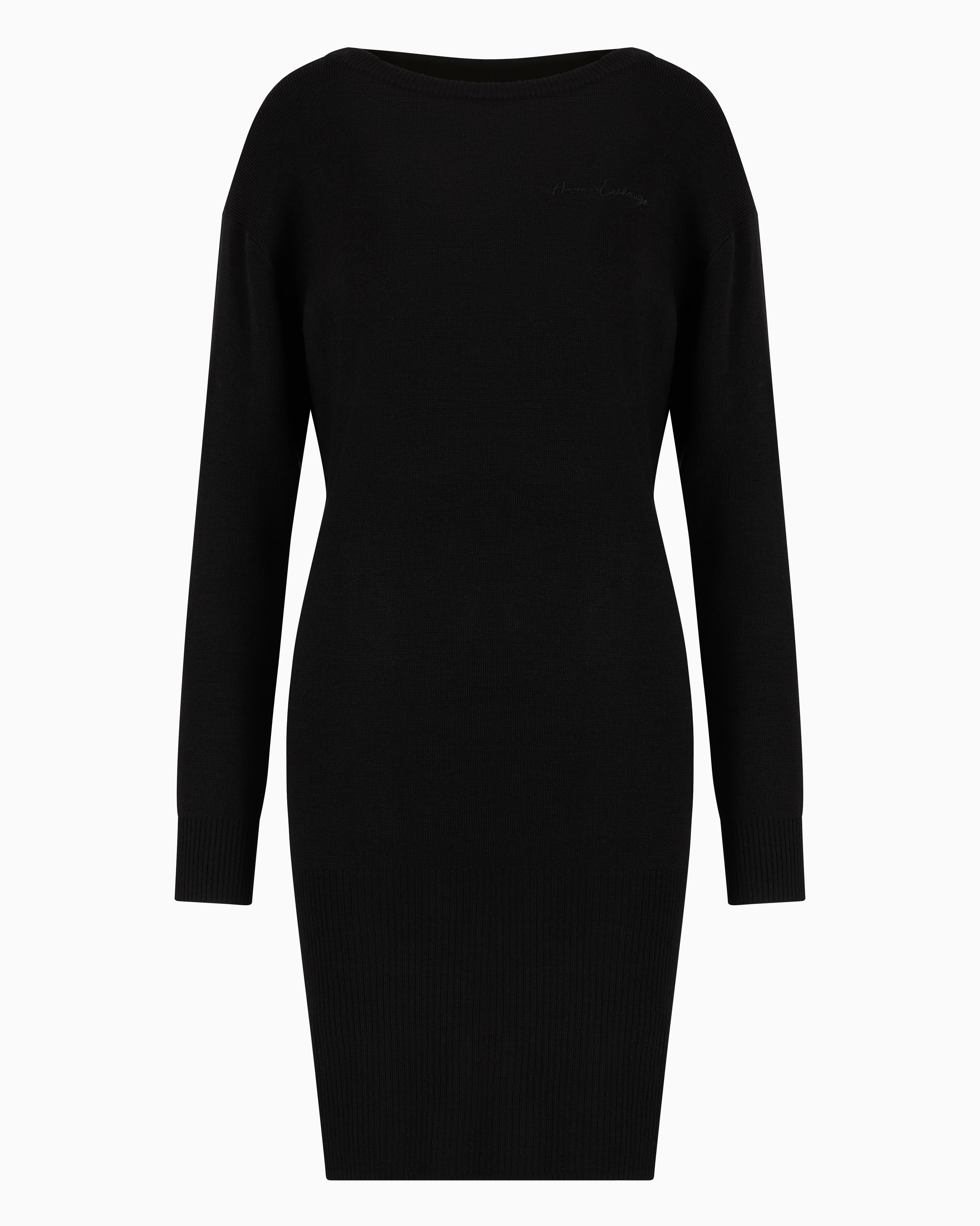 Armani Exchange Official Store Midi Dresses In Black