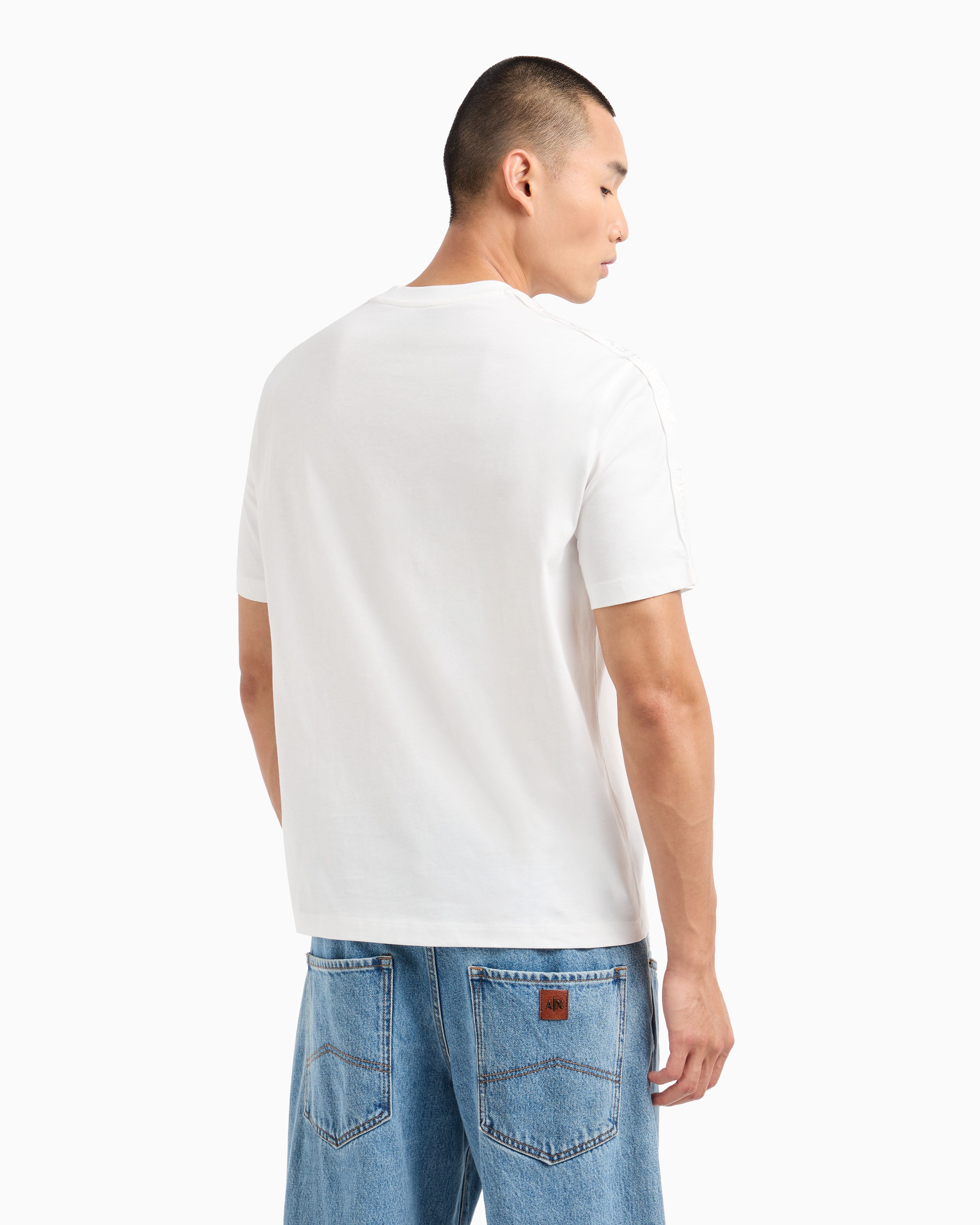 [A|X] AXスリーブロゴラインテープクルーネックTシャツ A|X] AXスリーブロゴラインテープクルーネックTシャツ (A/X