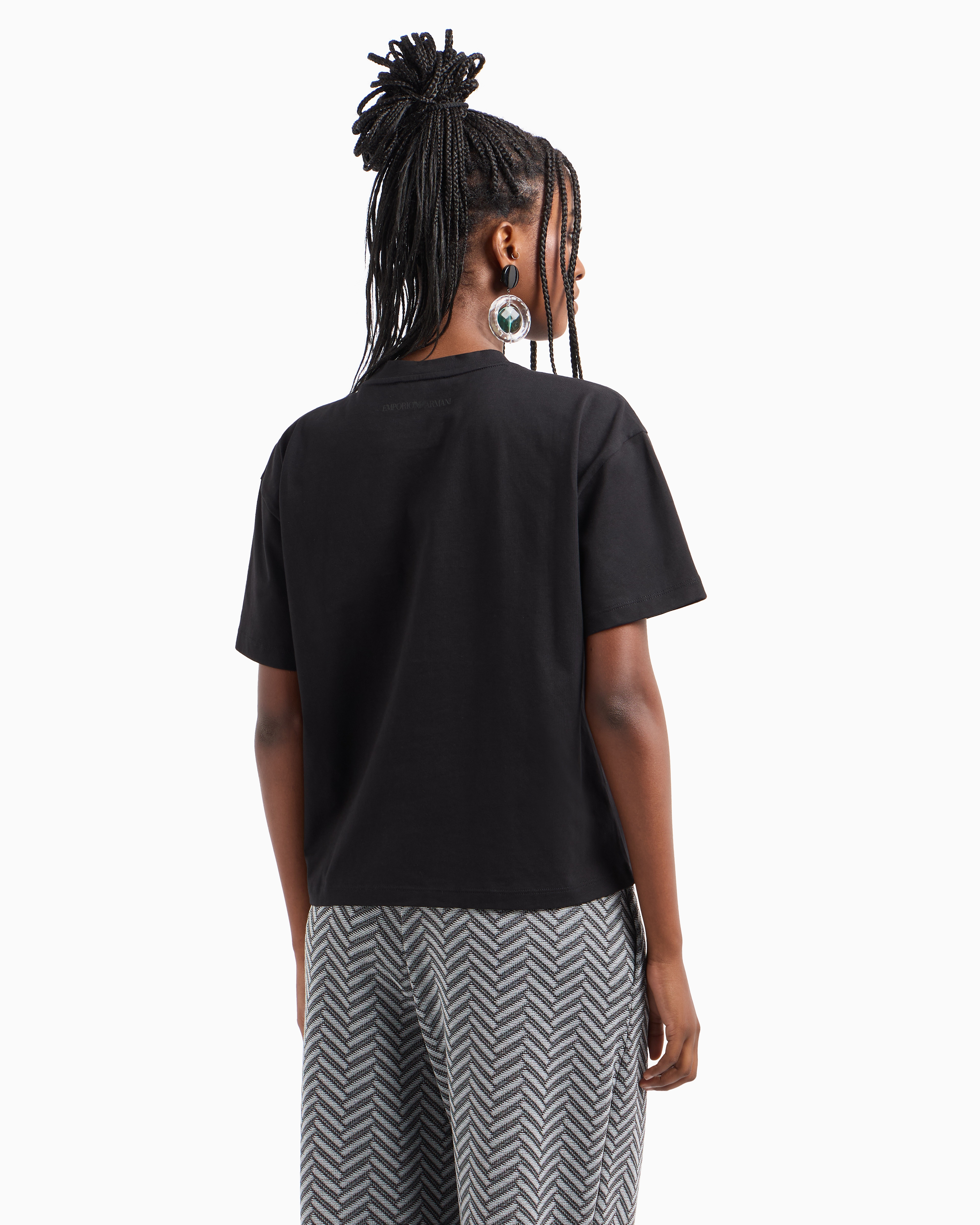 Emporio Armani Official Store Regular Fit T-shirts In Black