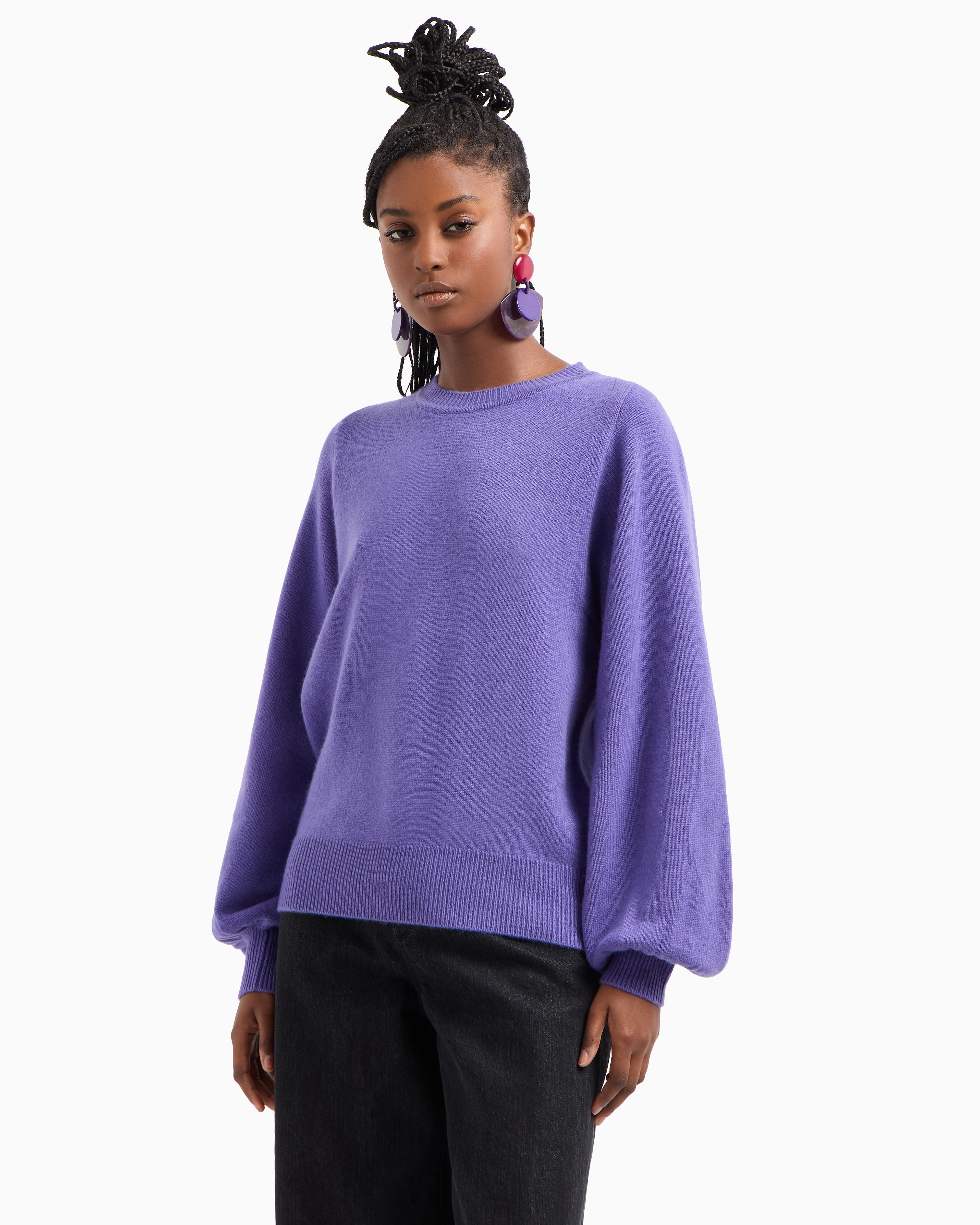 Emporio Armani Official Store Sweaters In Purple