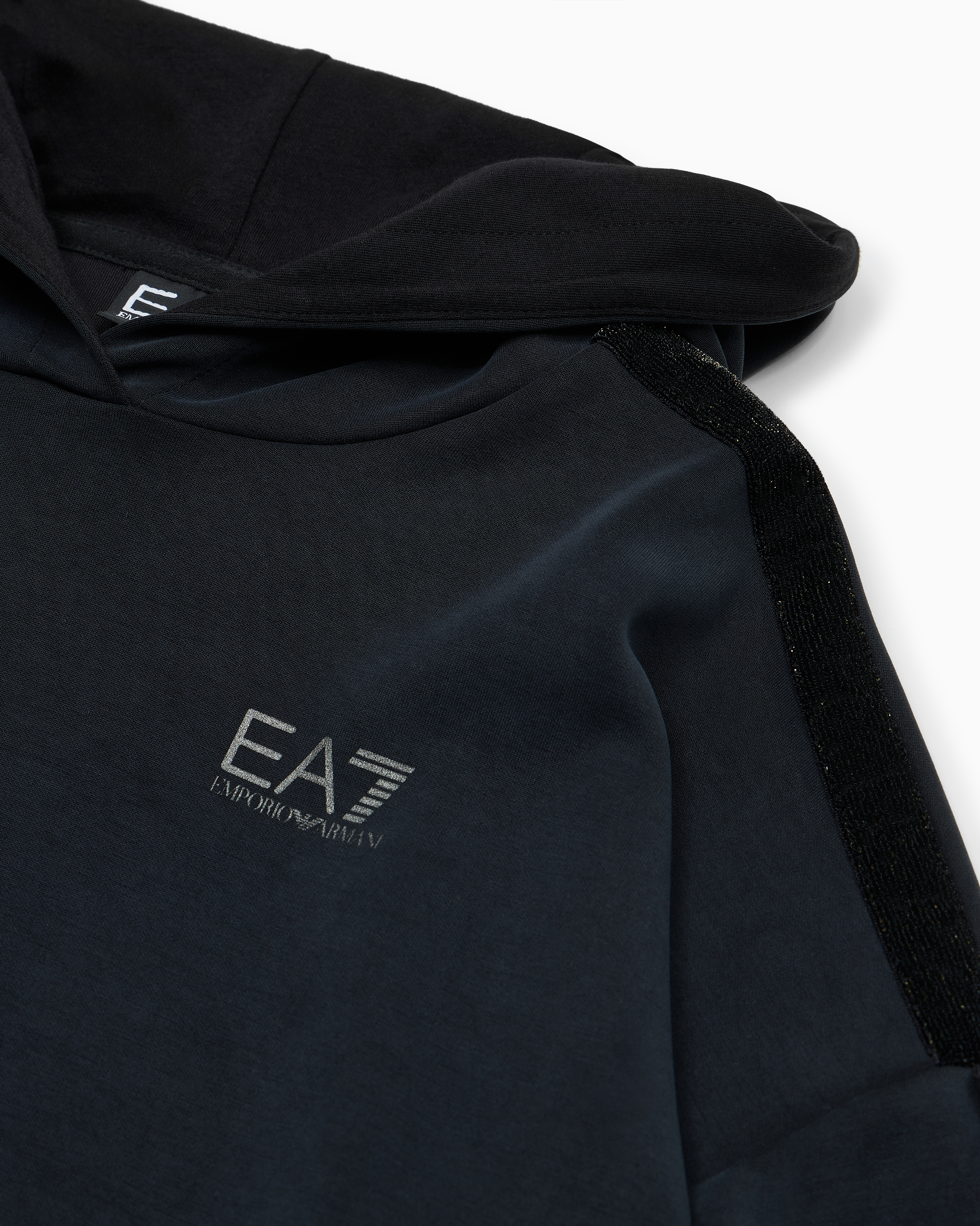 EA7 PRECIOUS GIRL MODAL-BLEND HOODED SWEATSHIRT 