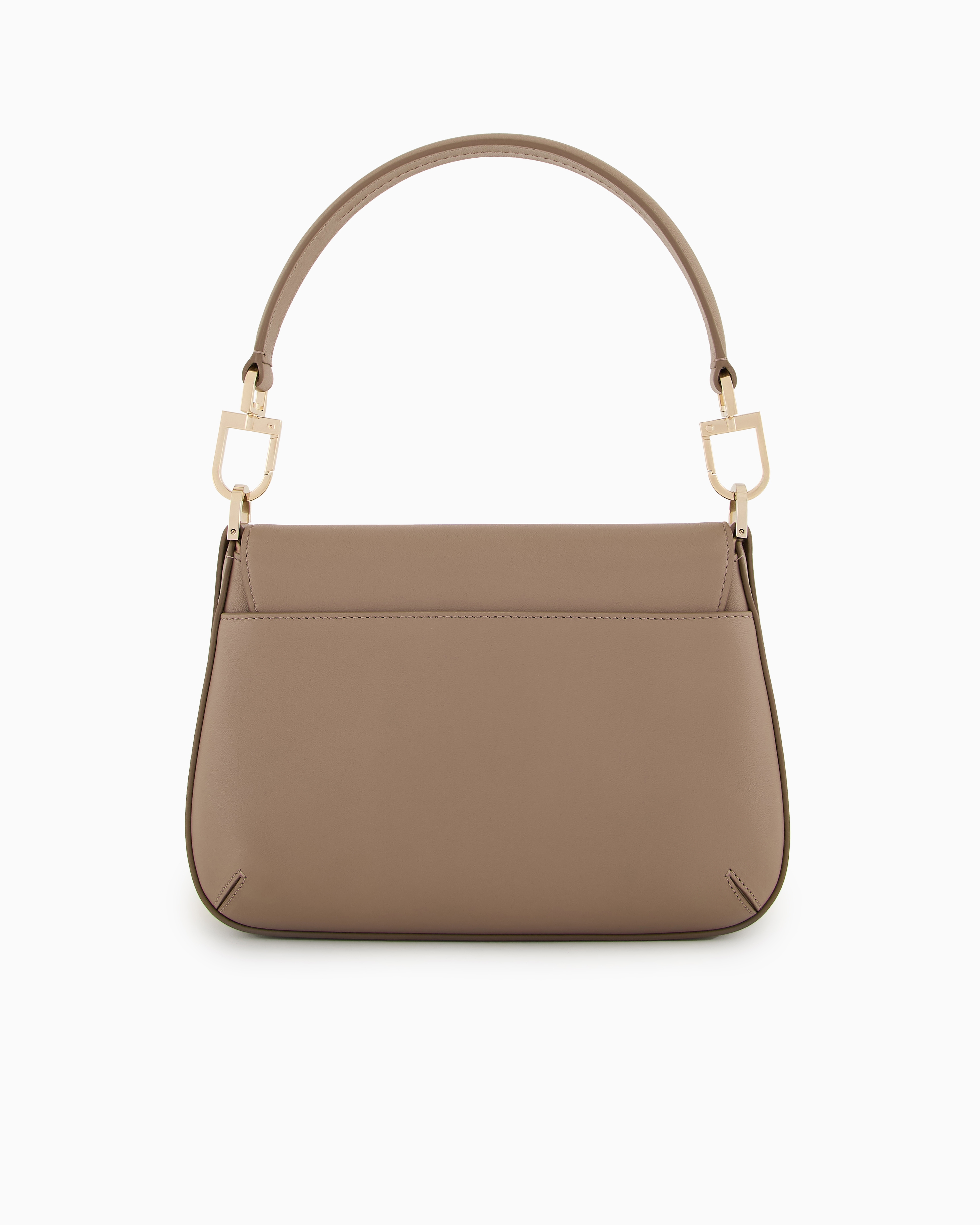 Giorgio Armani Small La Prima Soft Baguette Bag In Nappa Leather In Beige
