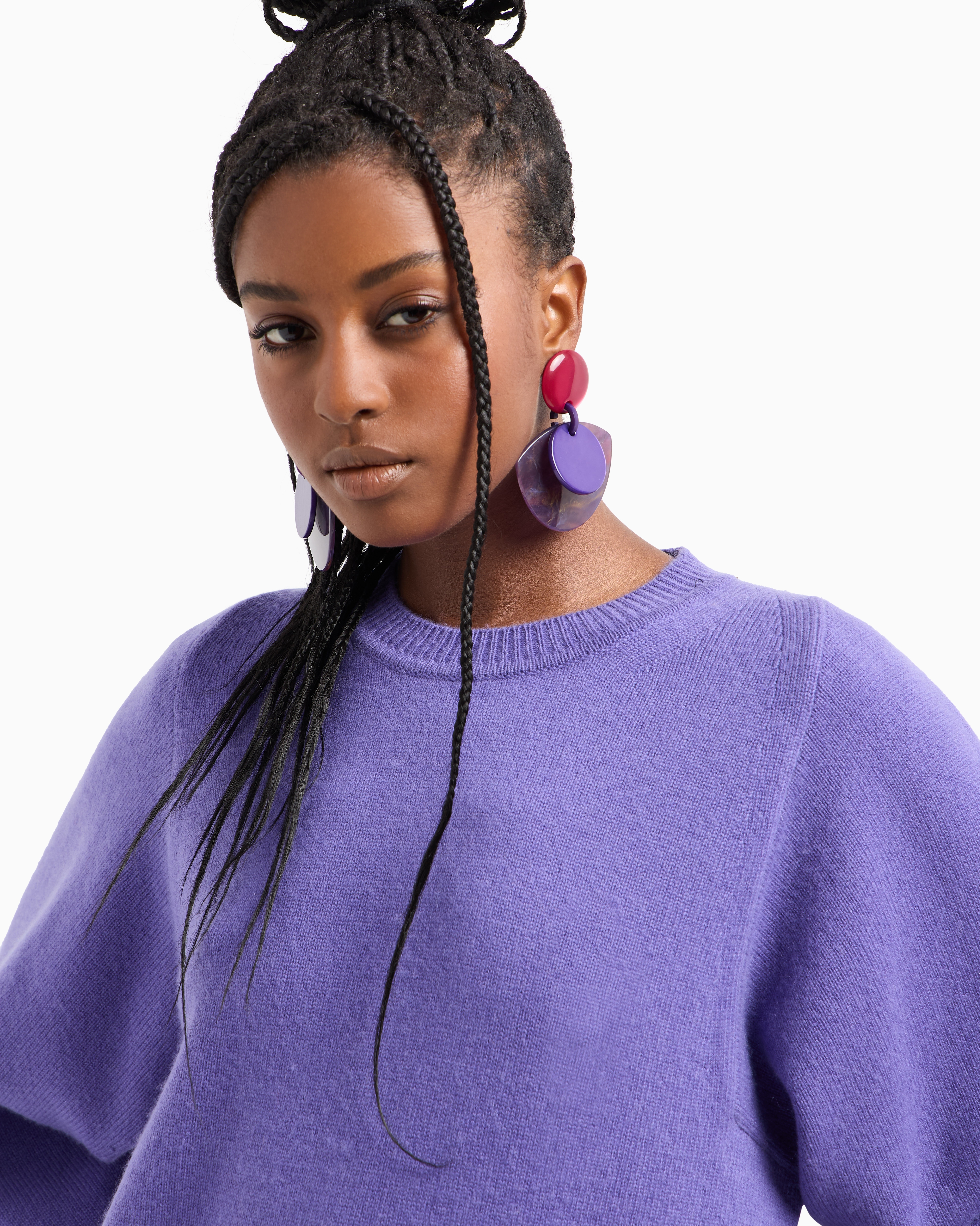 Emporio Armani Official Store Sweaters In Purple